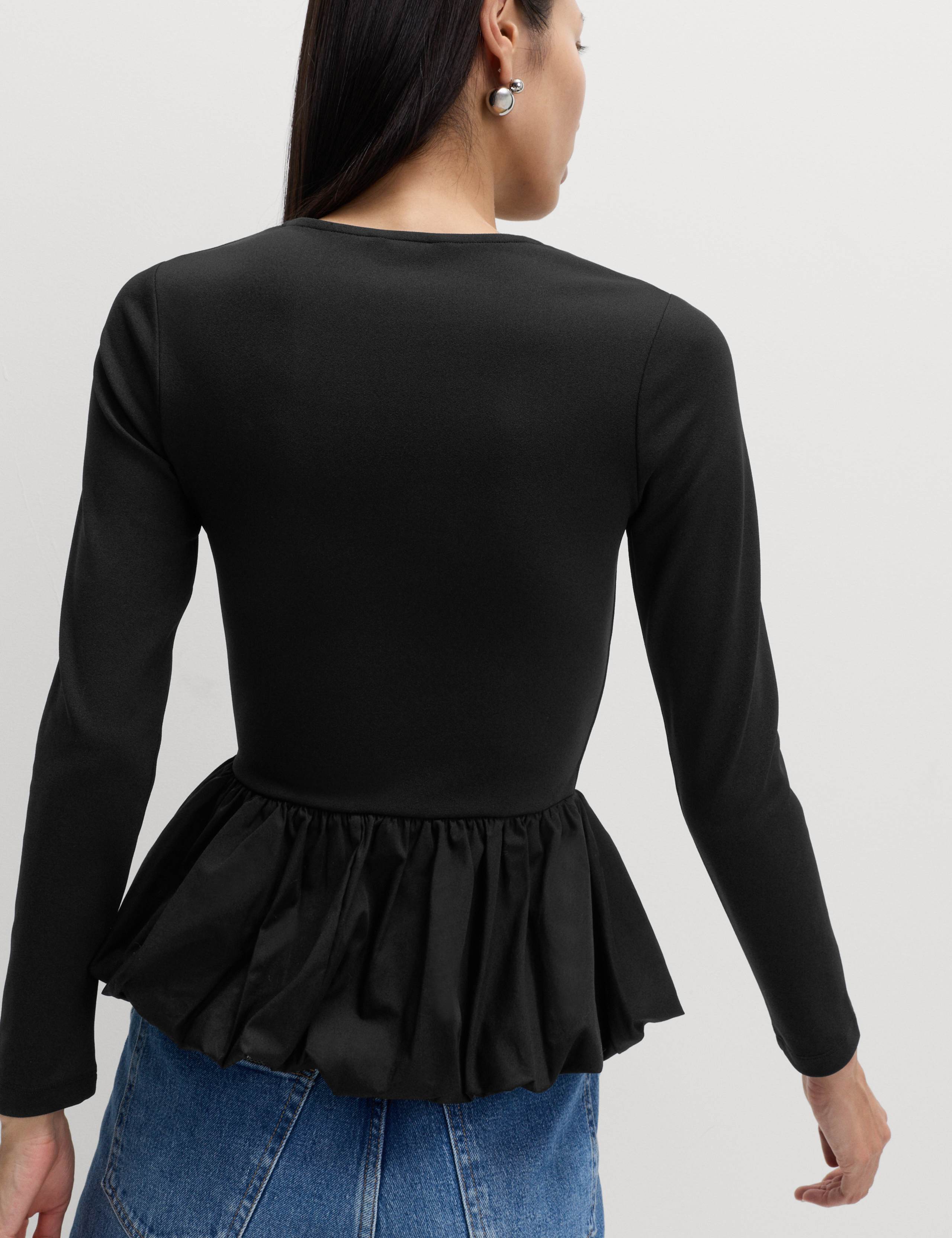 Bubble Hem Peplum Top 4 of 5