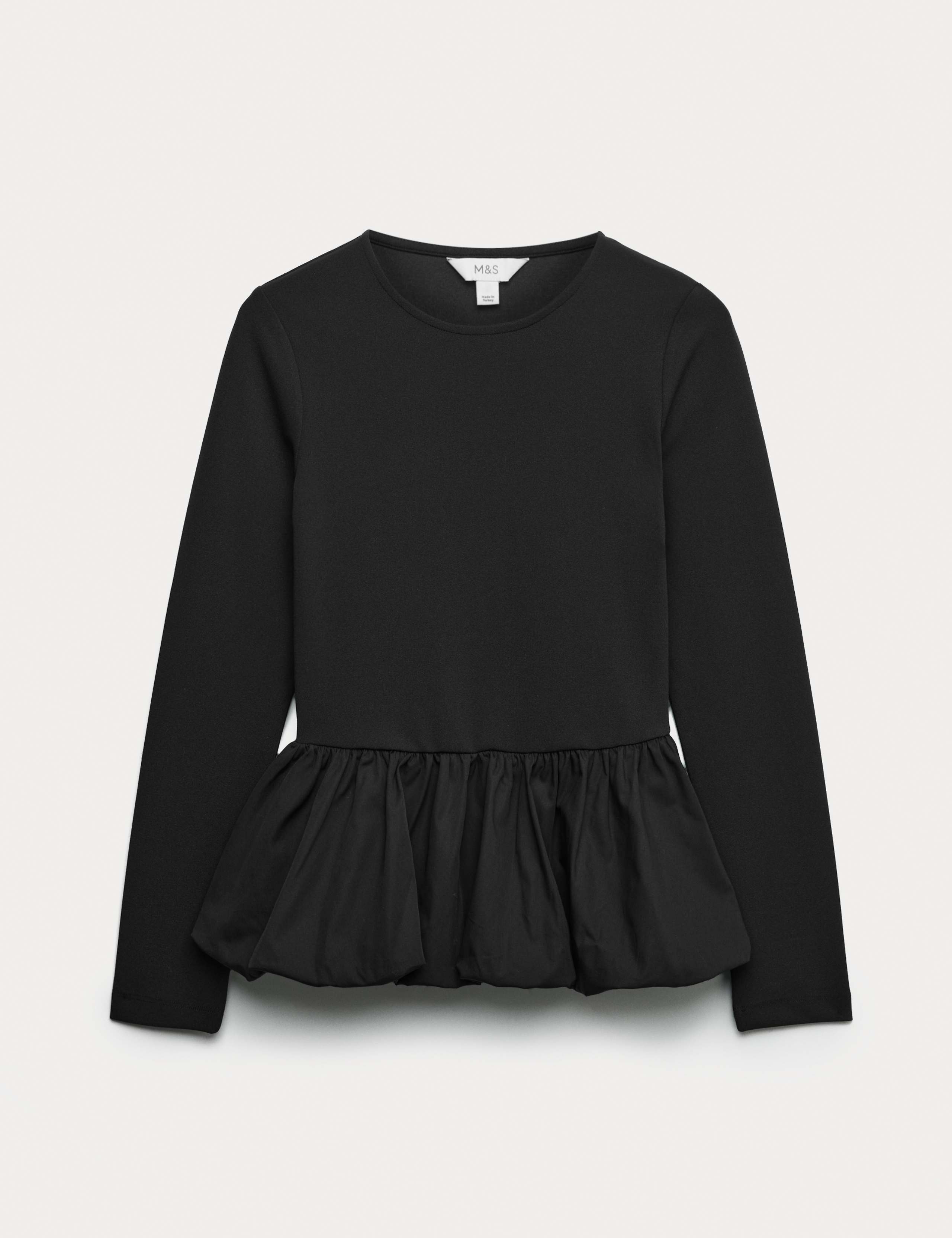 Bubble Hem Peplum Top 2 of 5