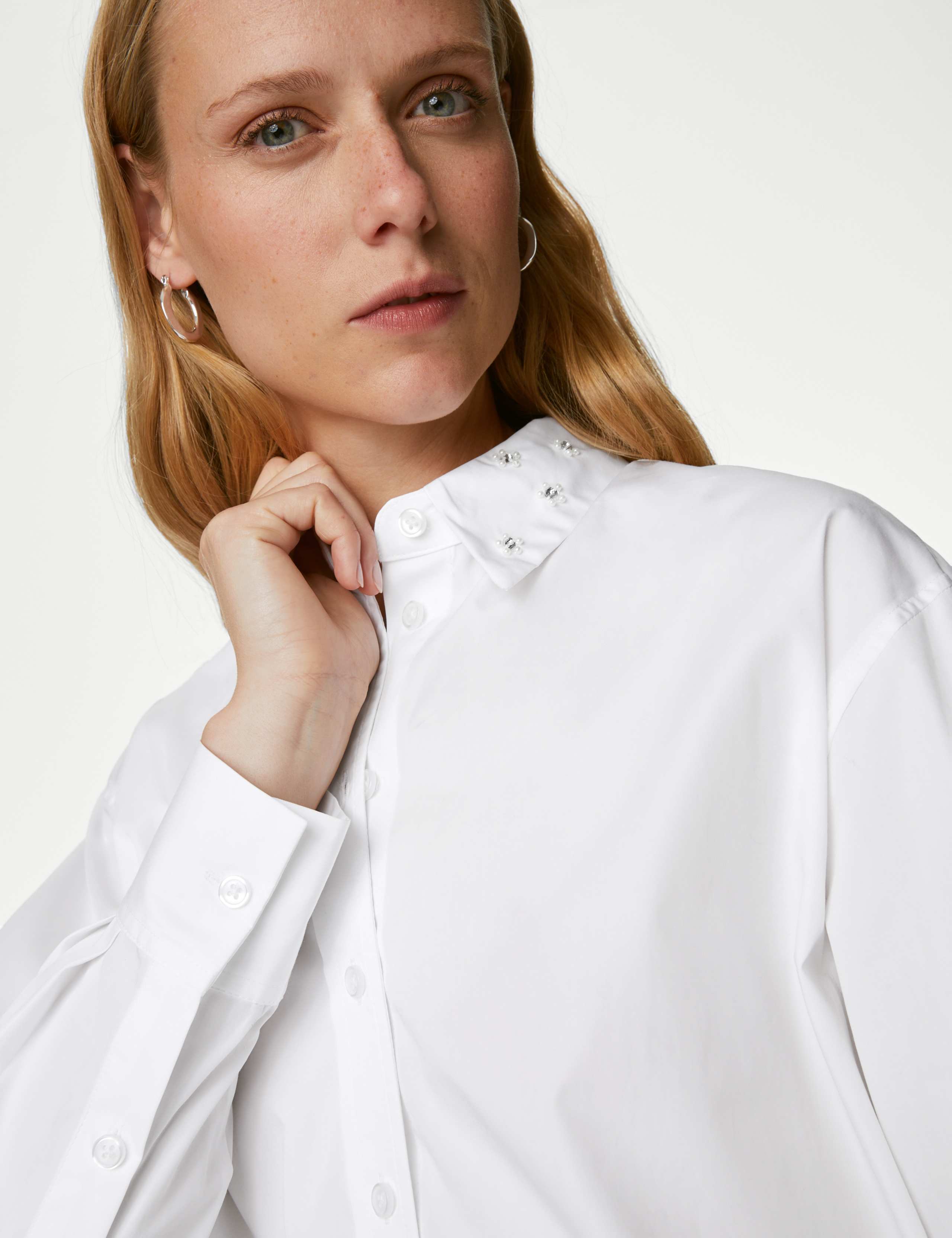 Pure Cotton Embellished Collared Shirt 2 of 5