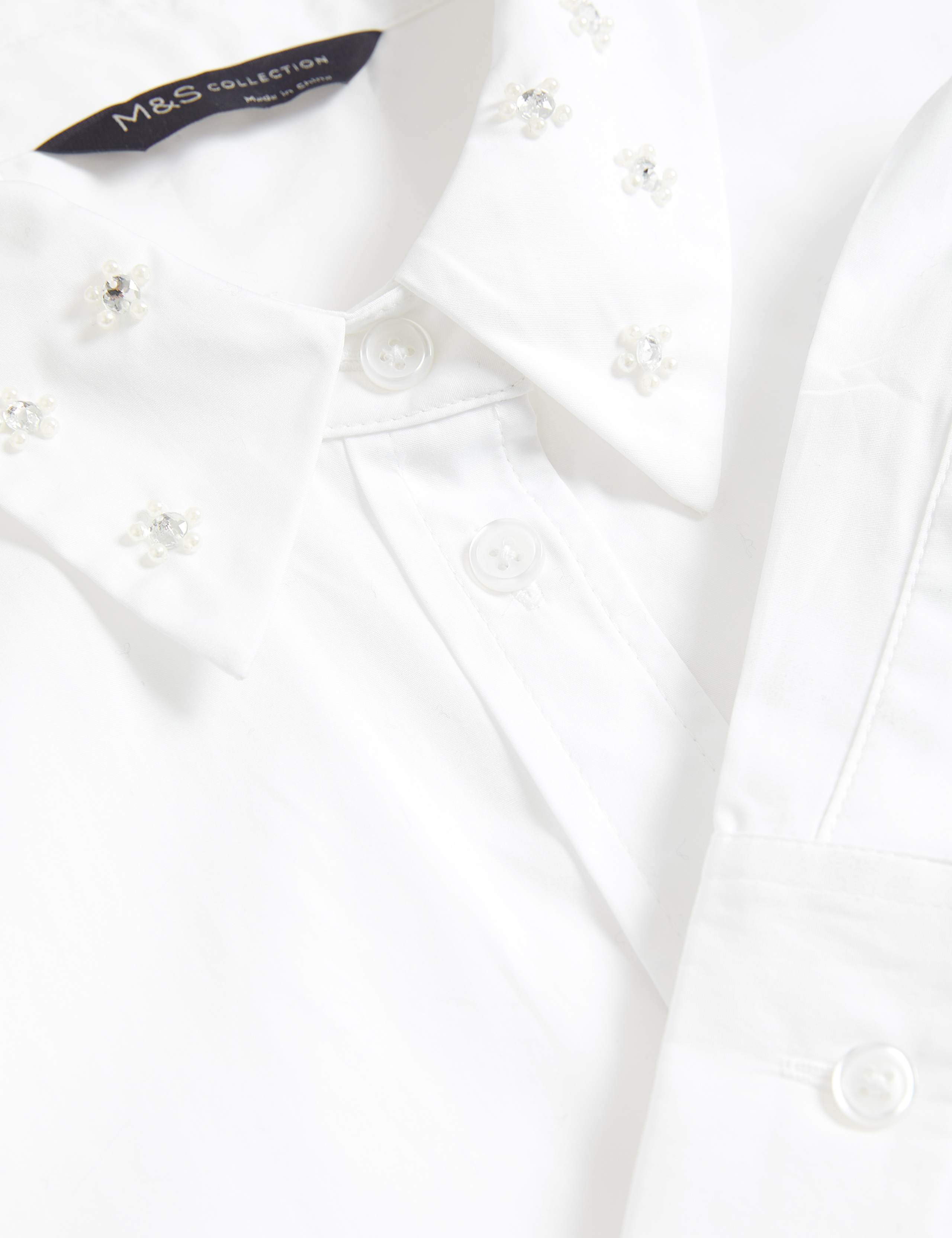 Pure Cotton Embellished Collared Shirt 5 of 5