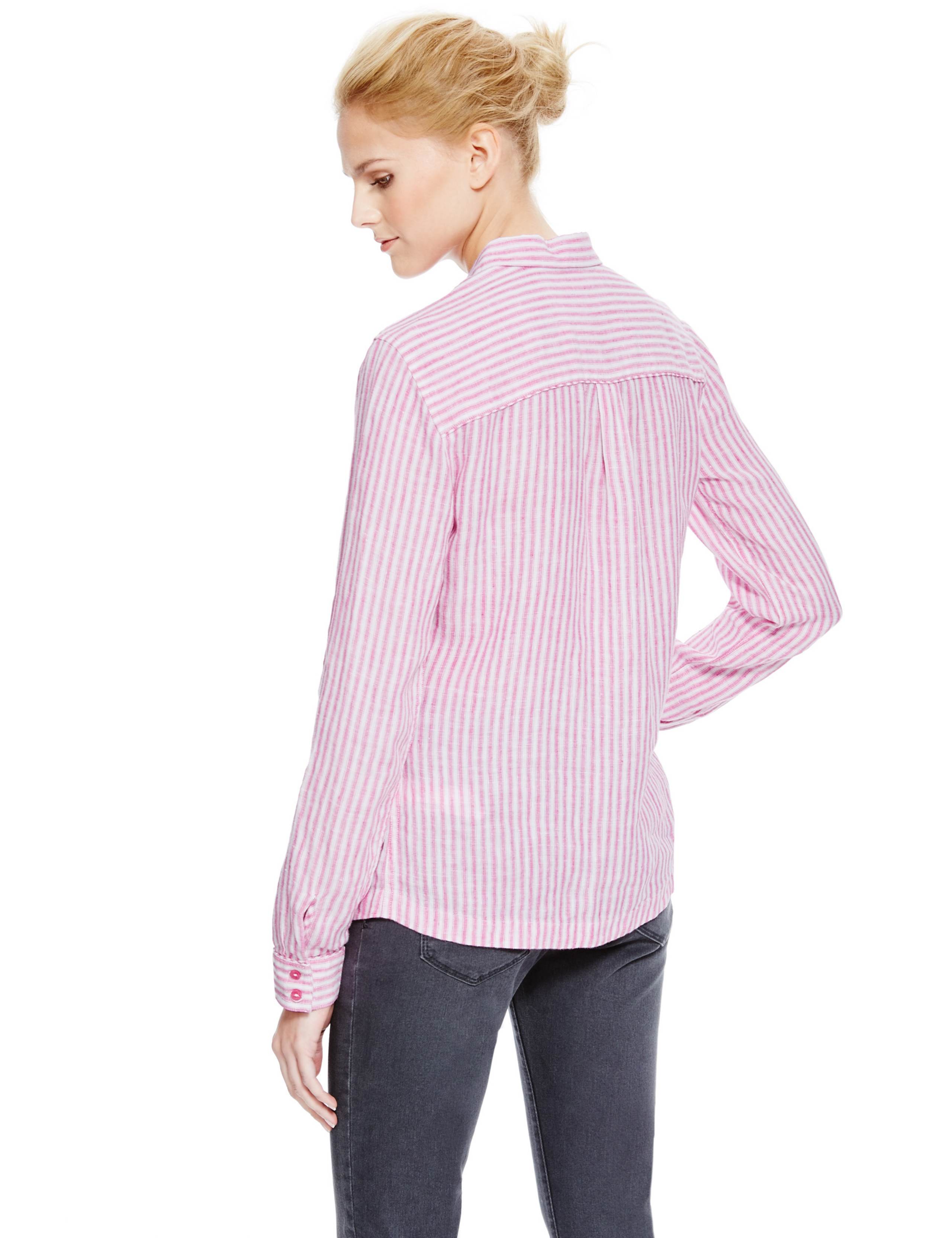 Pure Linen Striped Long Sleeve Shirt 3 of 4