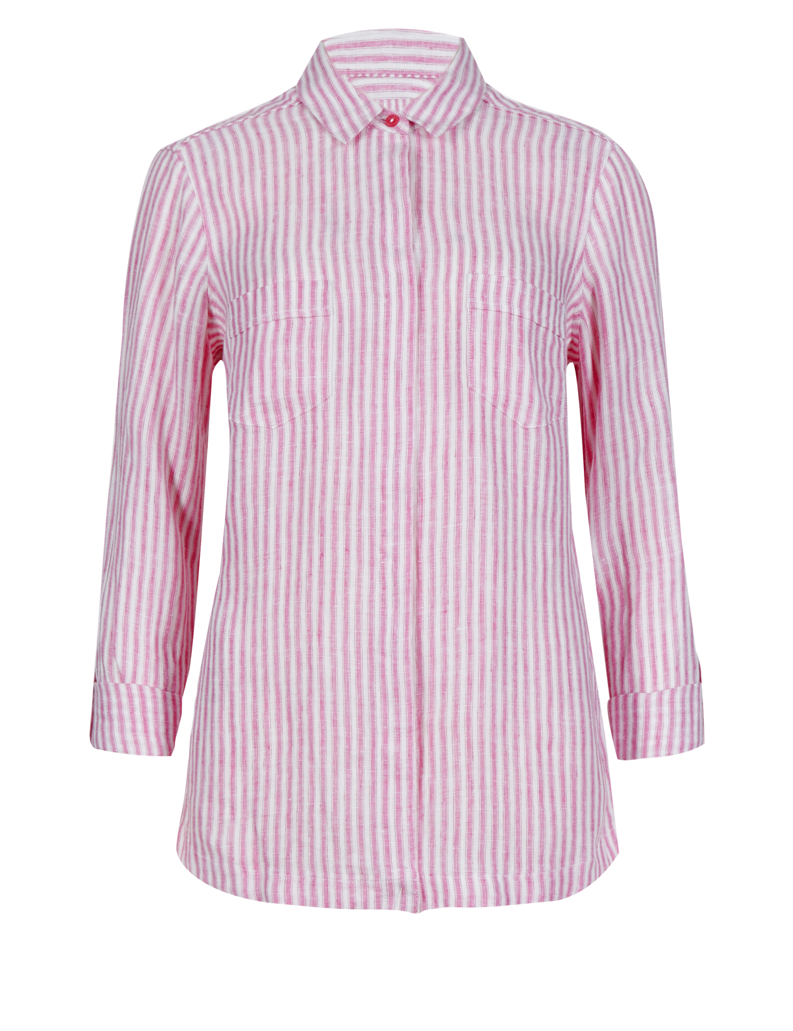 Pure Linen Striped Long Sleeve Shirt 2 of 4