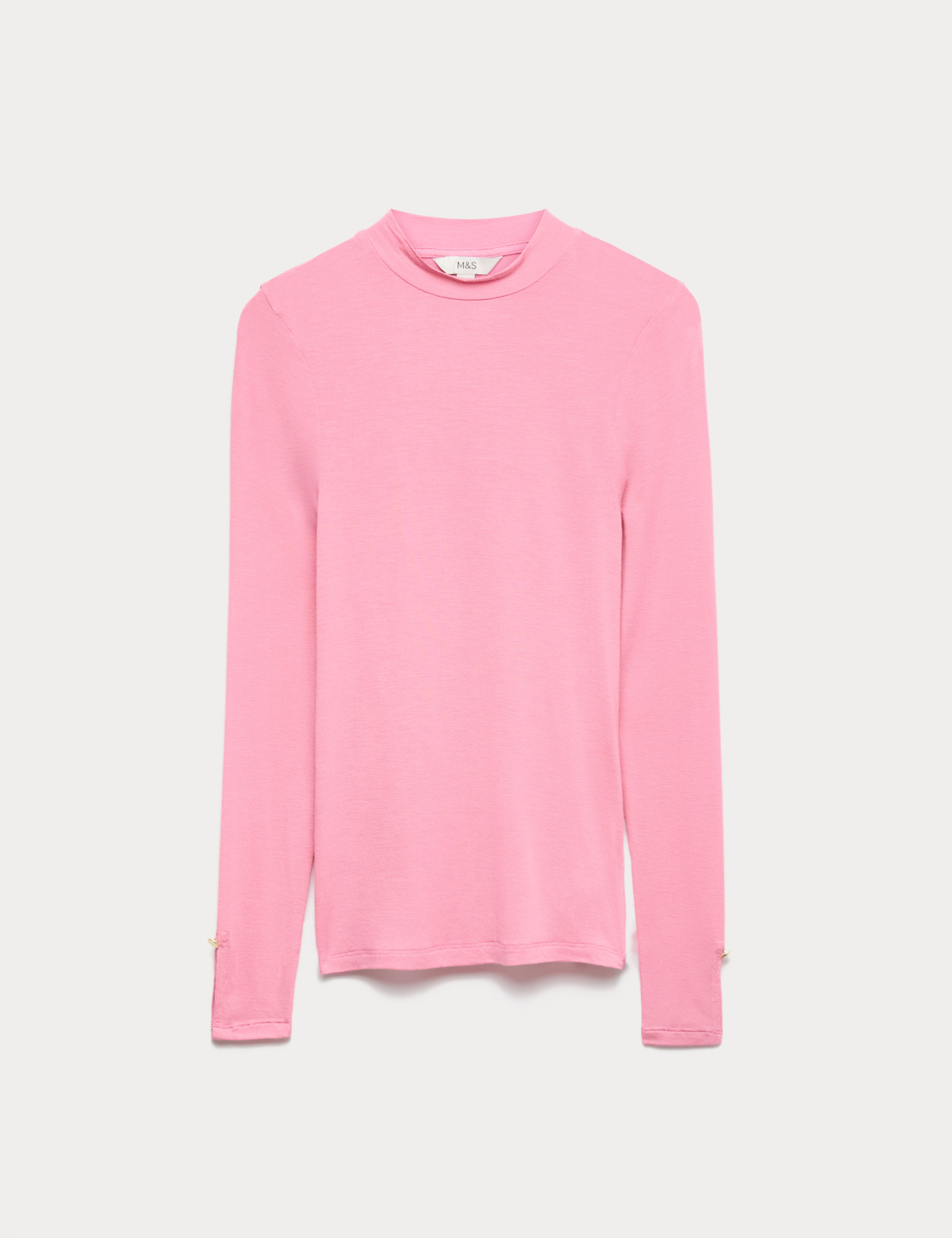 Modal Rich Jersey Roll Neck Second Skin Top 2 of 5