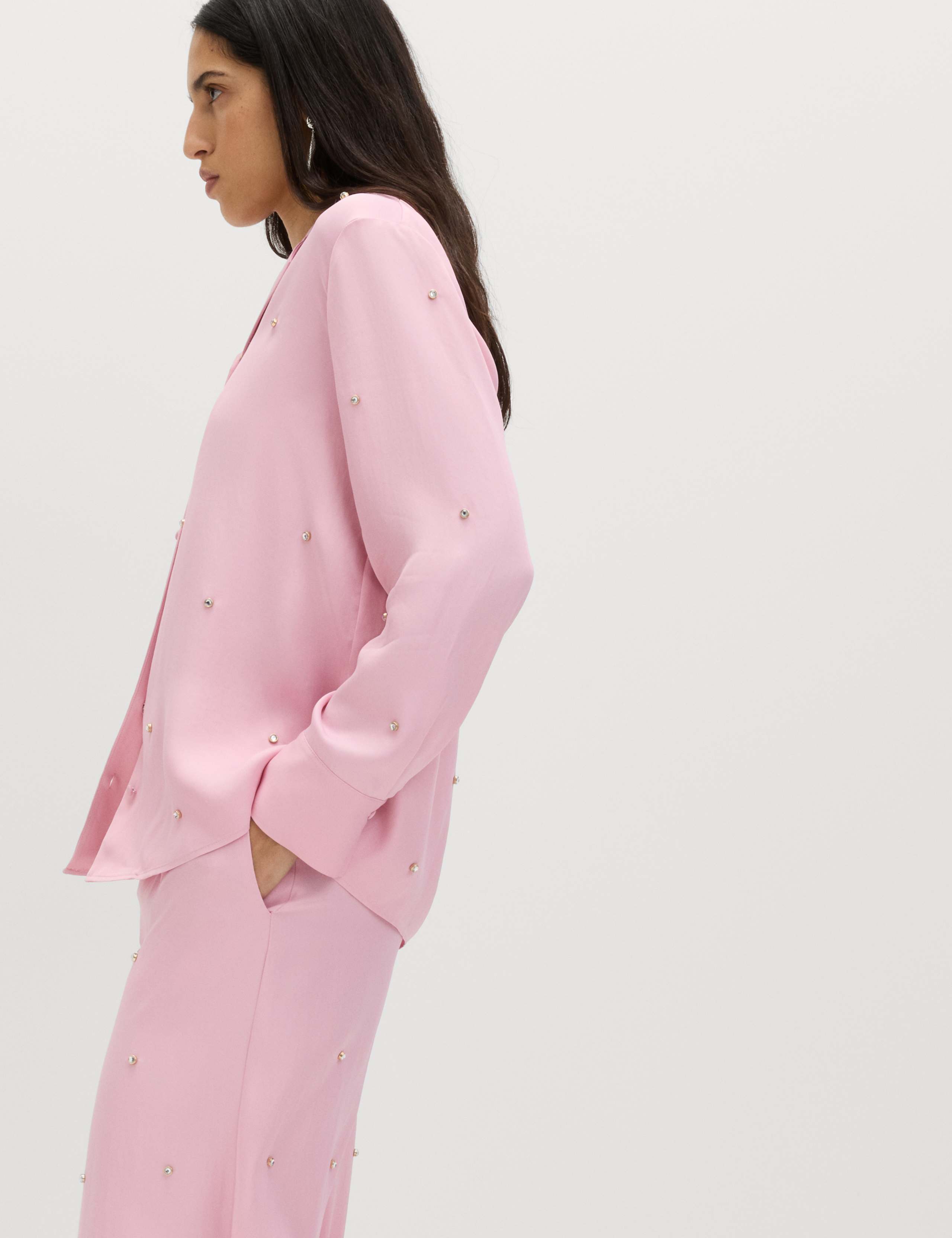 Sparkly Embellished Collared Shirt 3 of 6