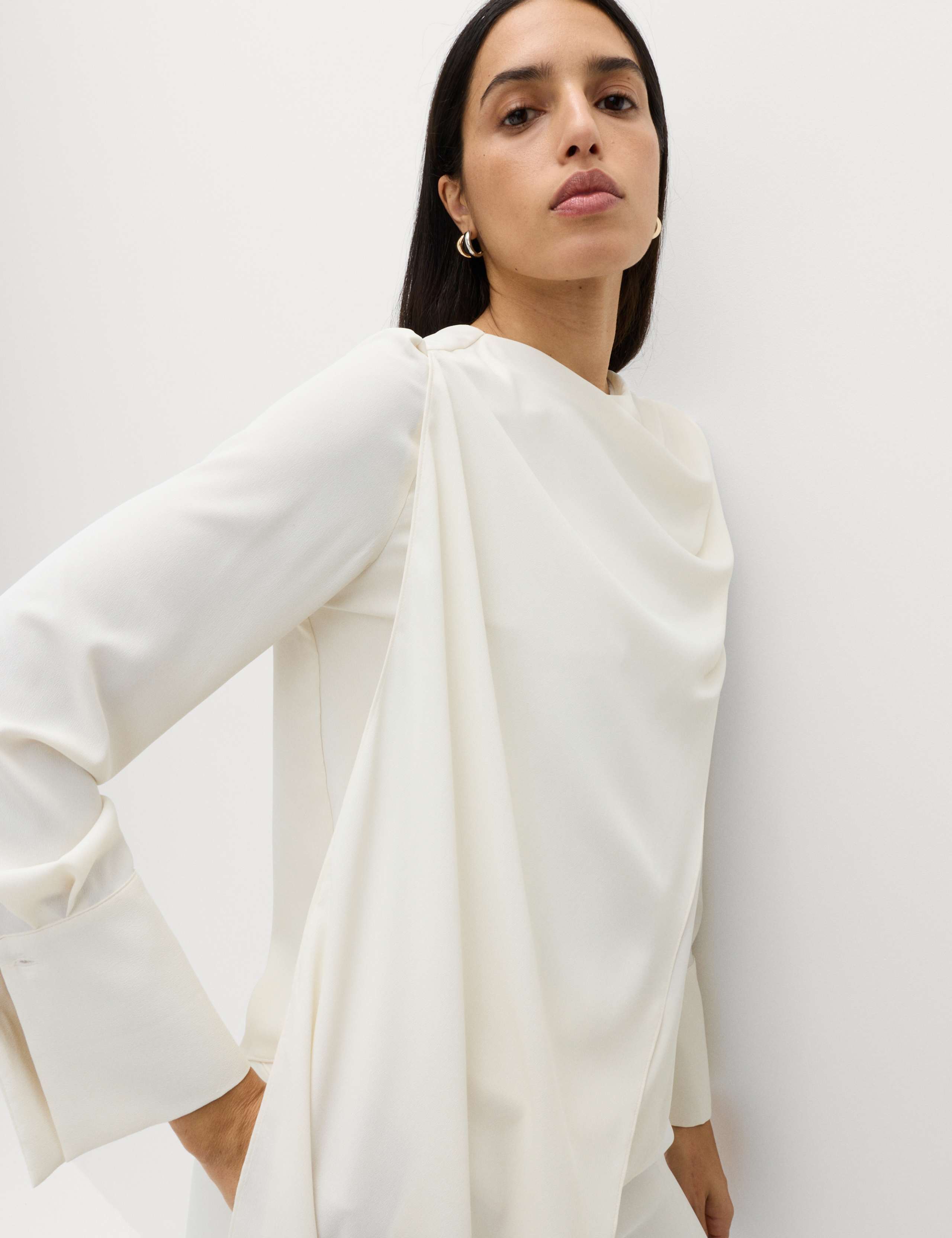 Draped Detail Cowl Neck Top 7 of 7