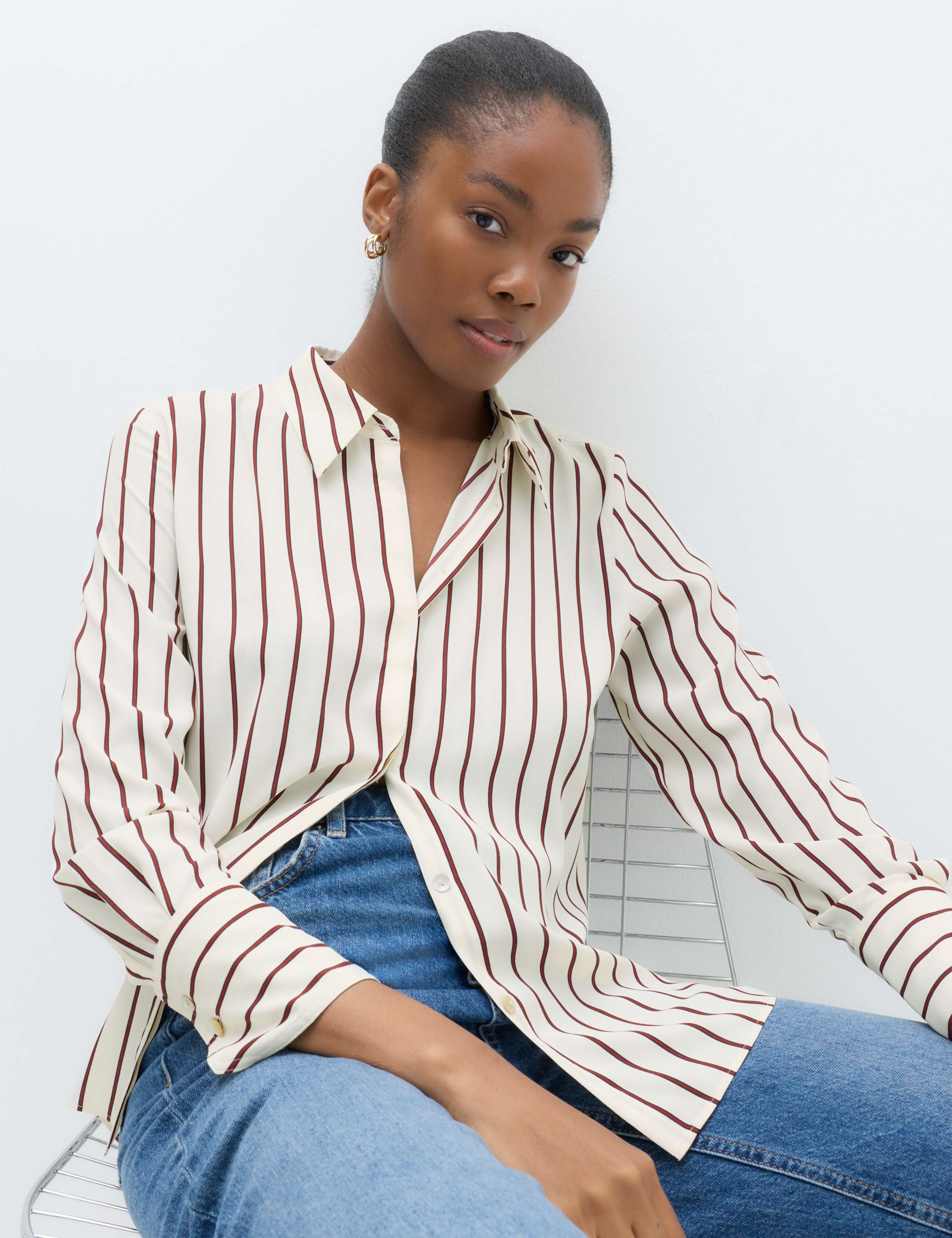 Petite Polka Dot Collared Button Through Shirt 5 of 5