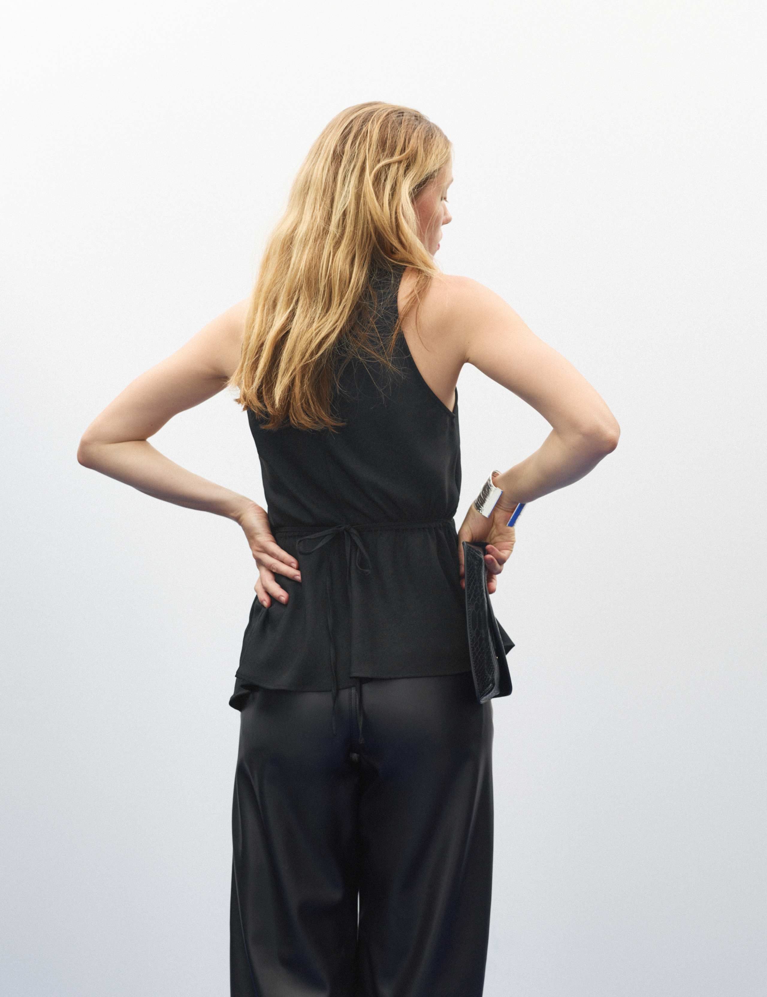 Cowl Neck Tie Back Asymmetric Top 4 of 6