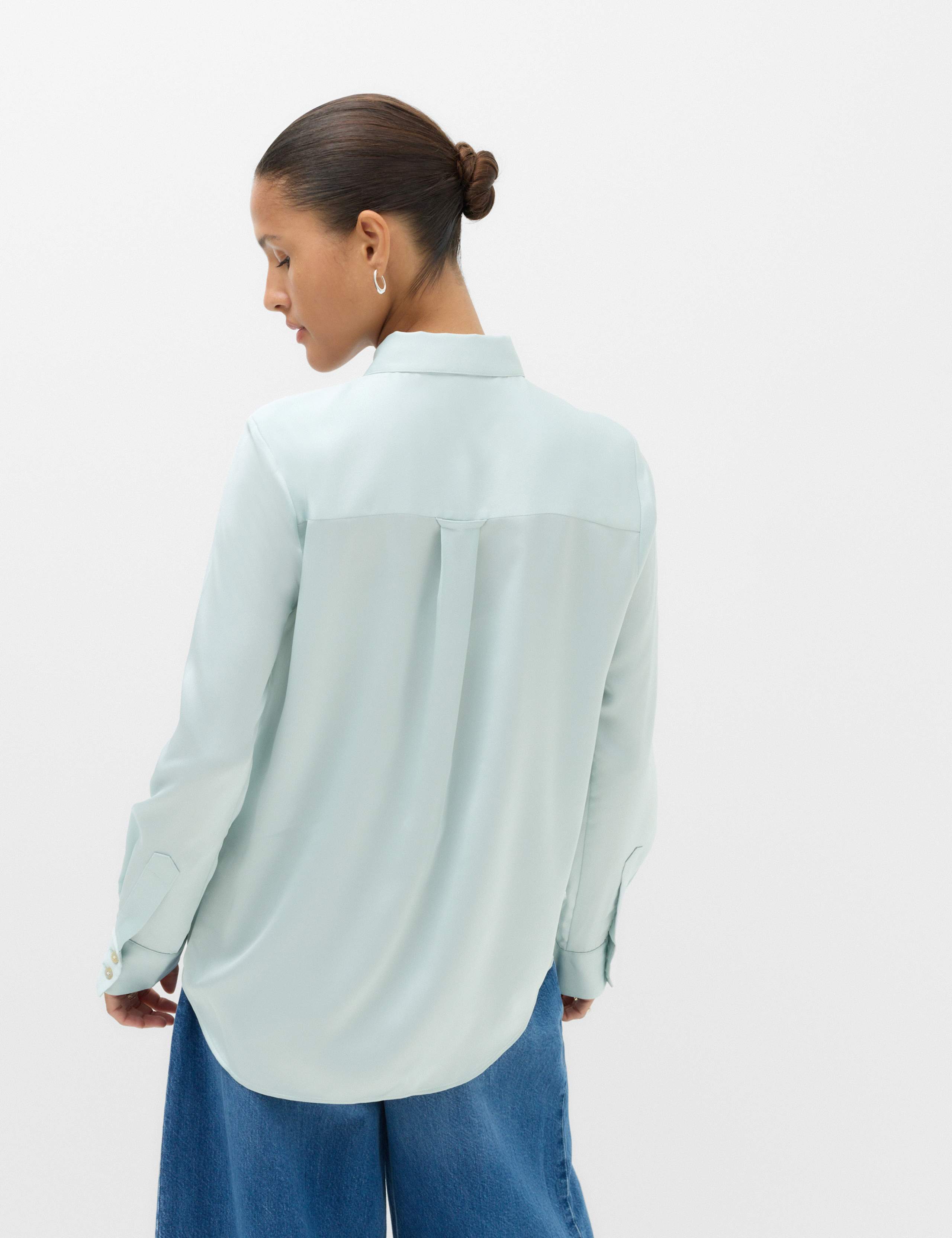 Satin Collared Button Through Shirt 3 of 5
