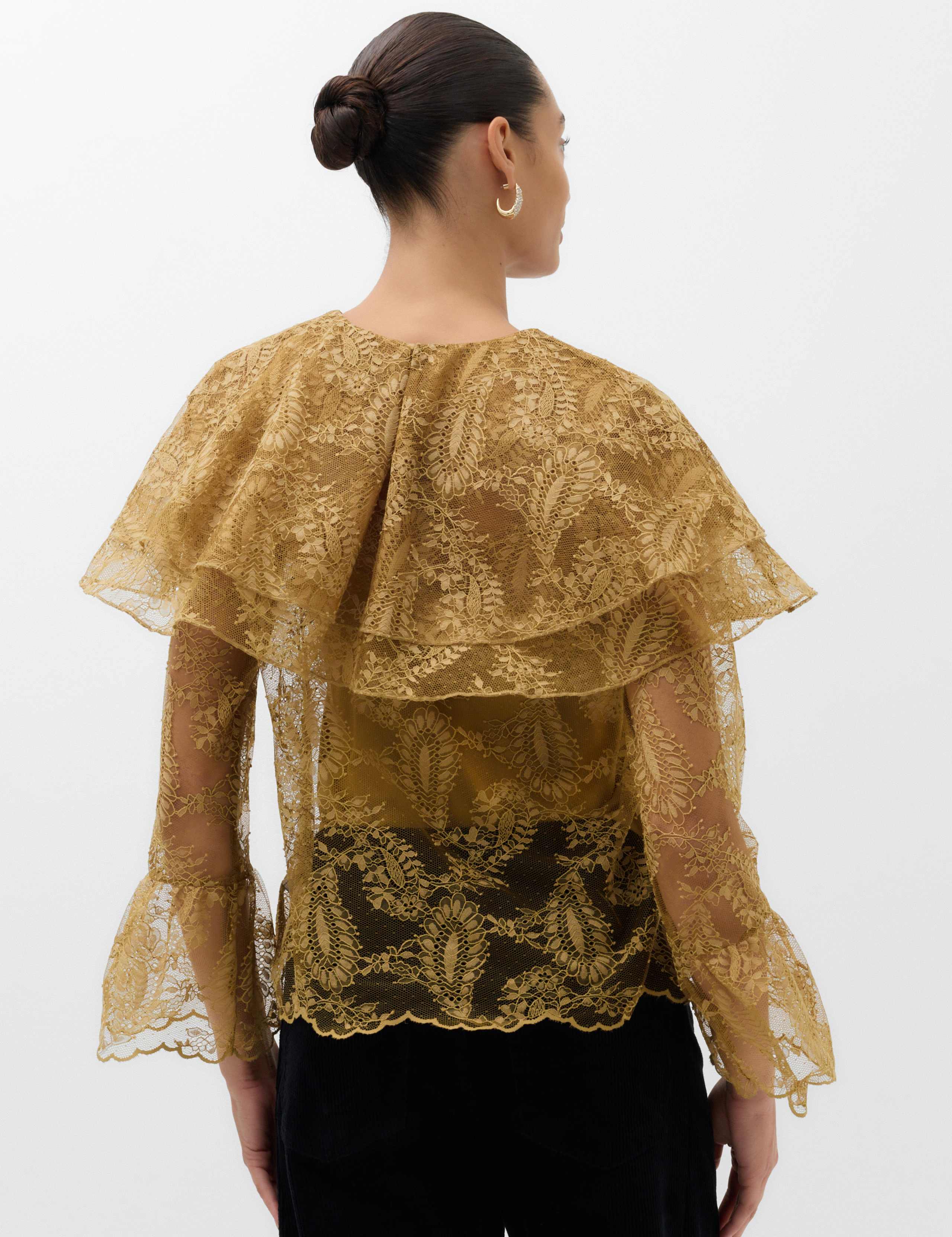 Lace Round Neck Cape Top 4 of 5
