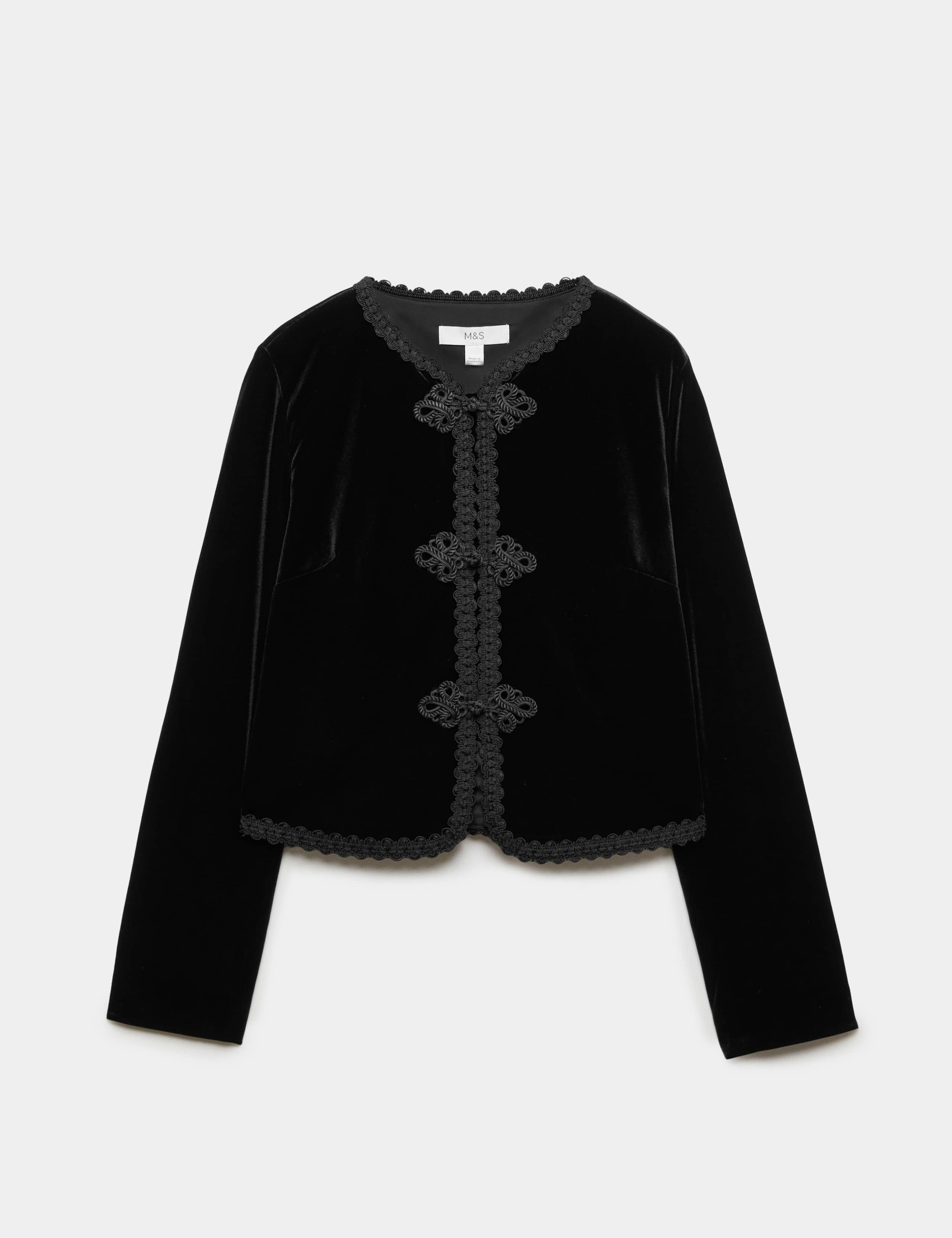 Velvet Mandarin Collar Top 2 of 5