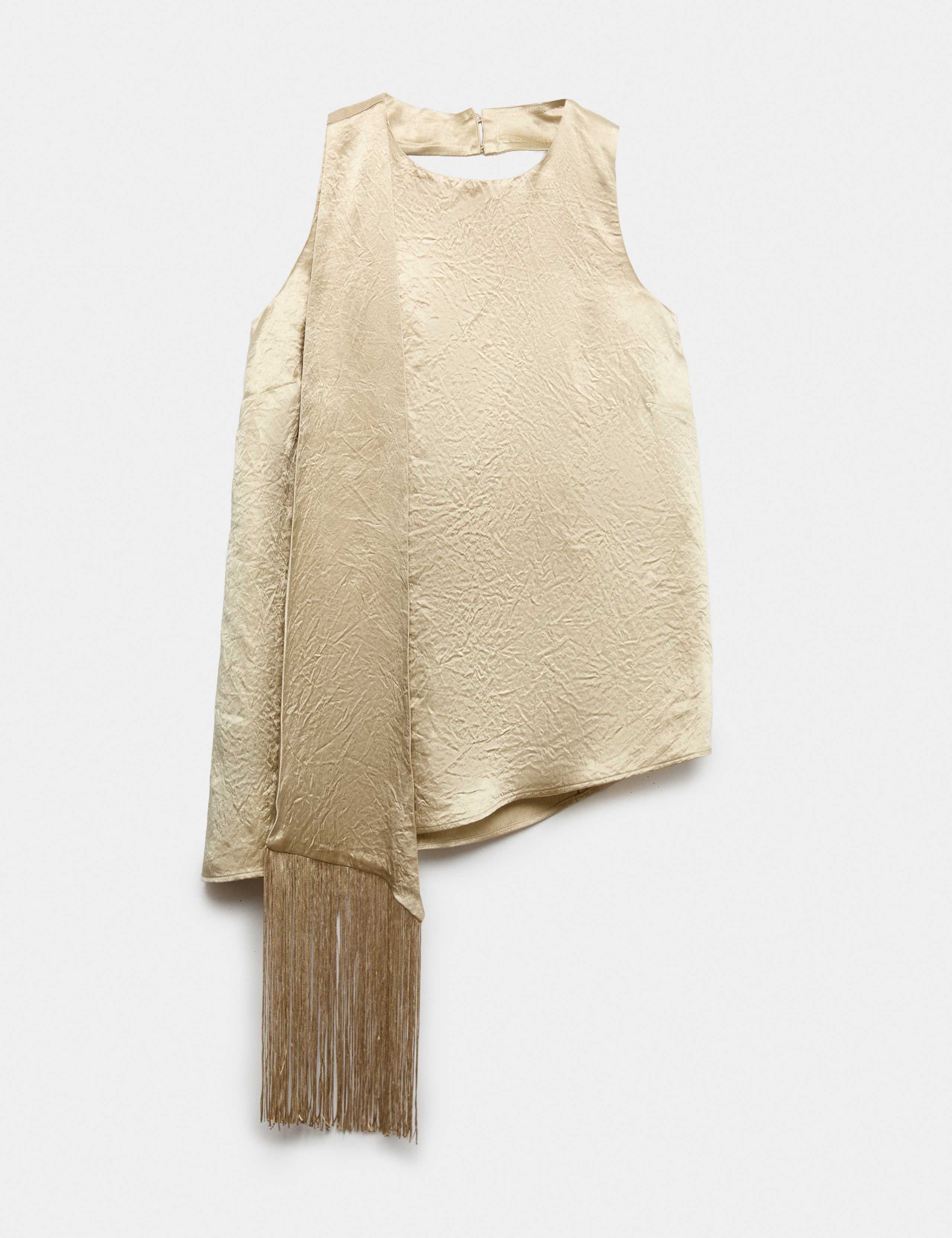 Satin Halter Neck Scarf Detail Top 2 of 7
