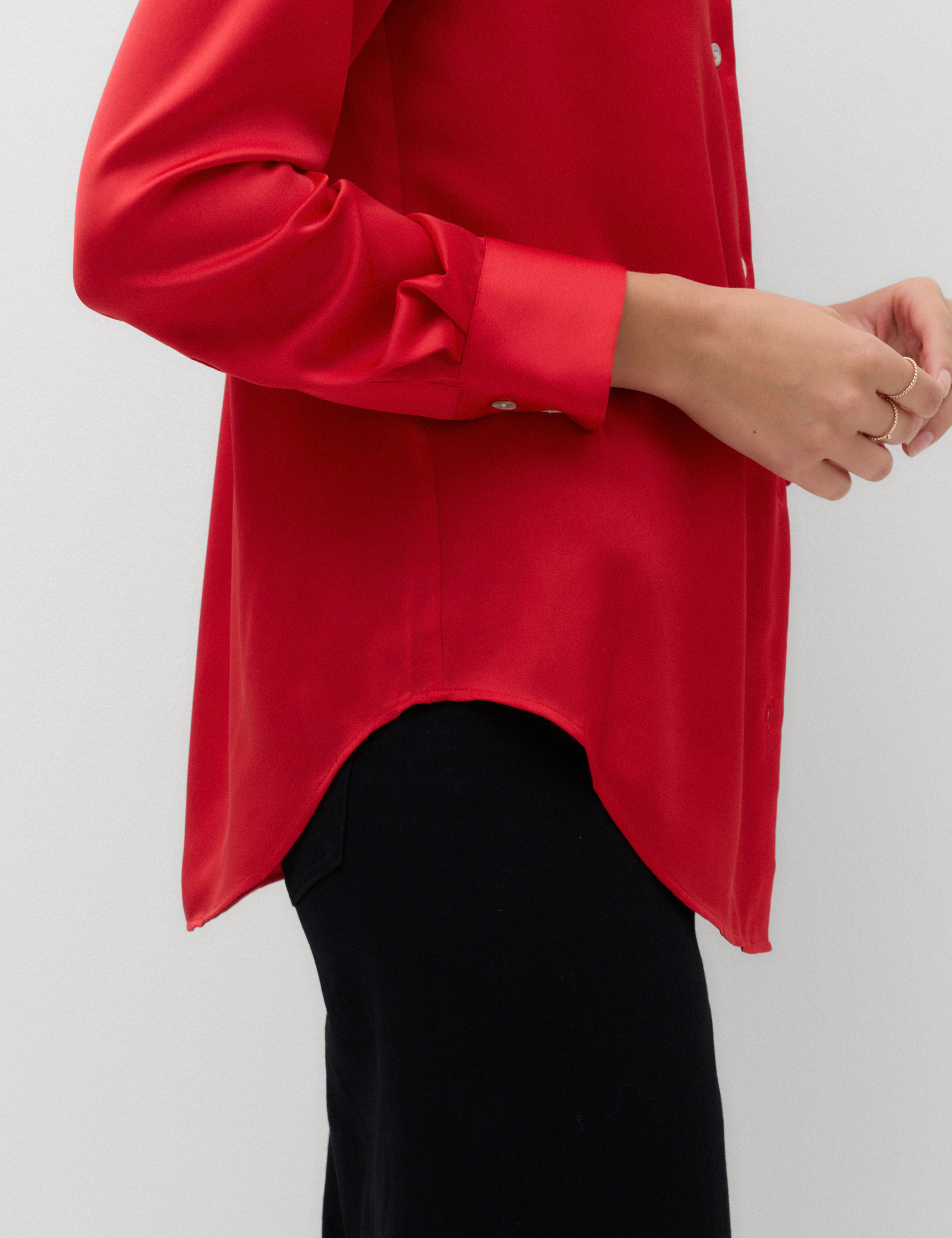 Satin Collared Button Through Shirt 6 of 6
