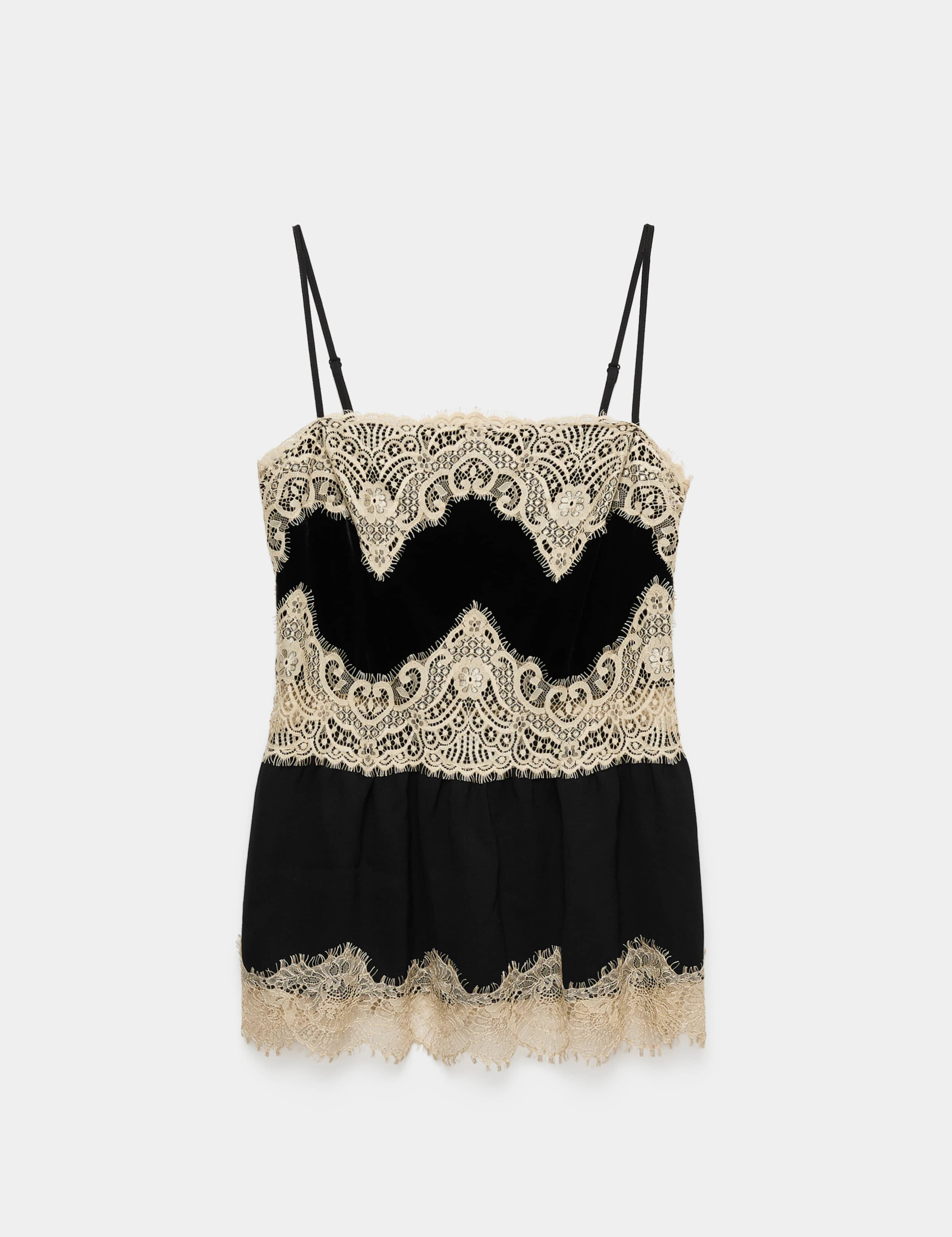 Square Neck Lace Detail Cami Top 2 of 6