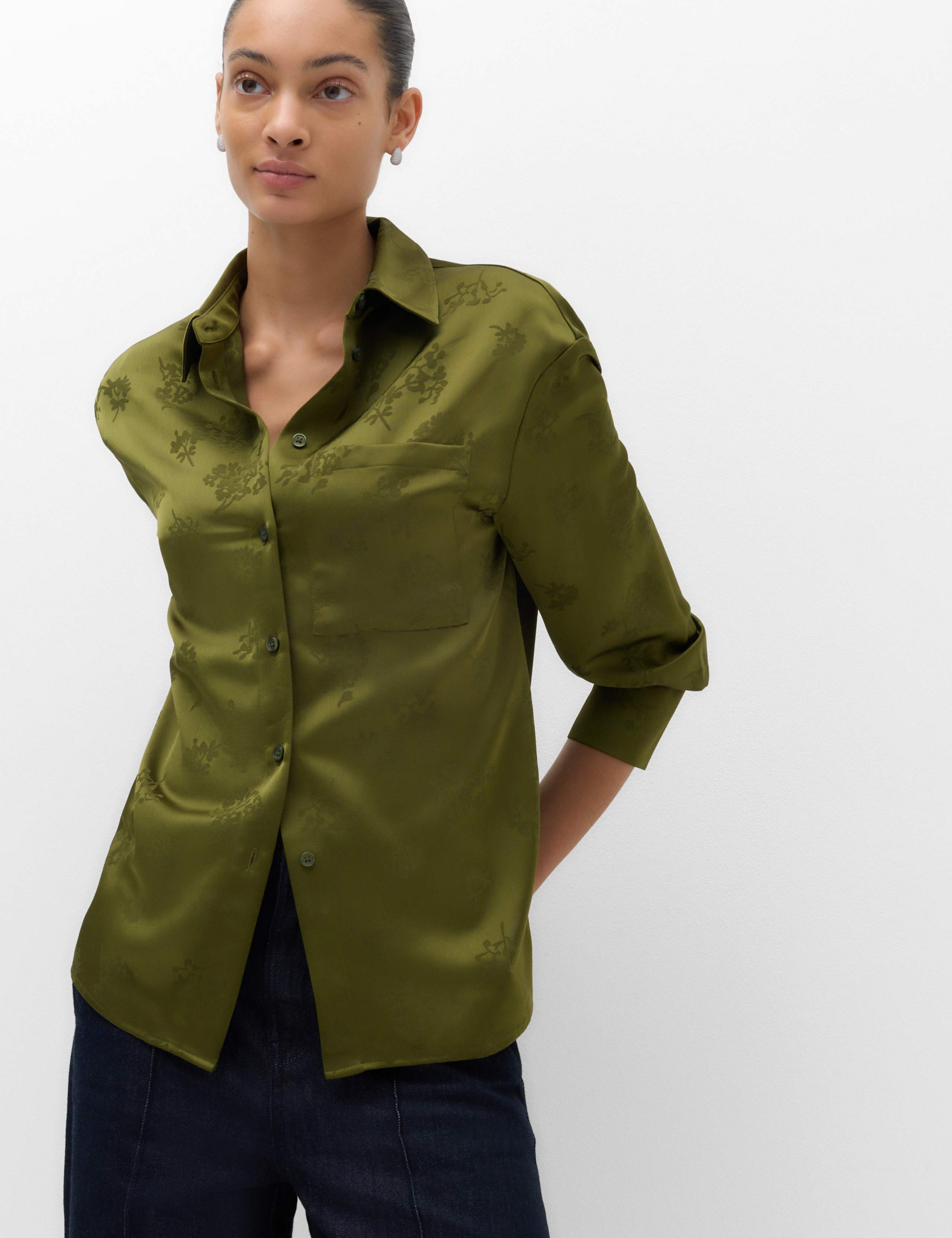 Satin Jacquard Utility Shirt 6 of 6
