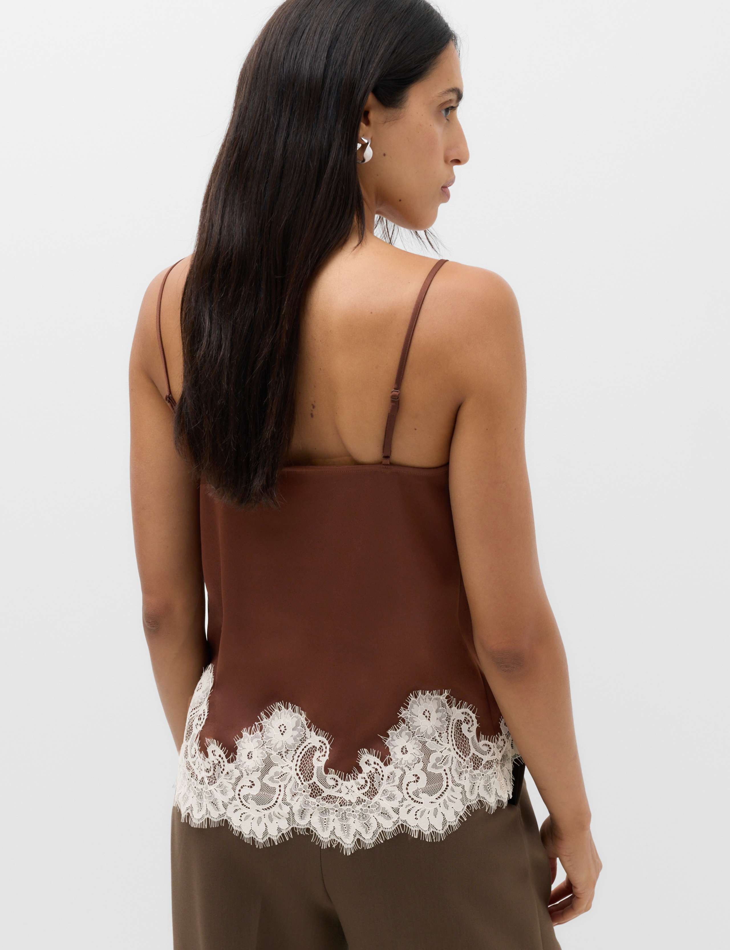 Longline Lace Insert Cami Top 3 of 6