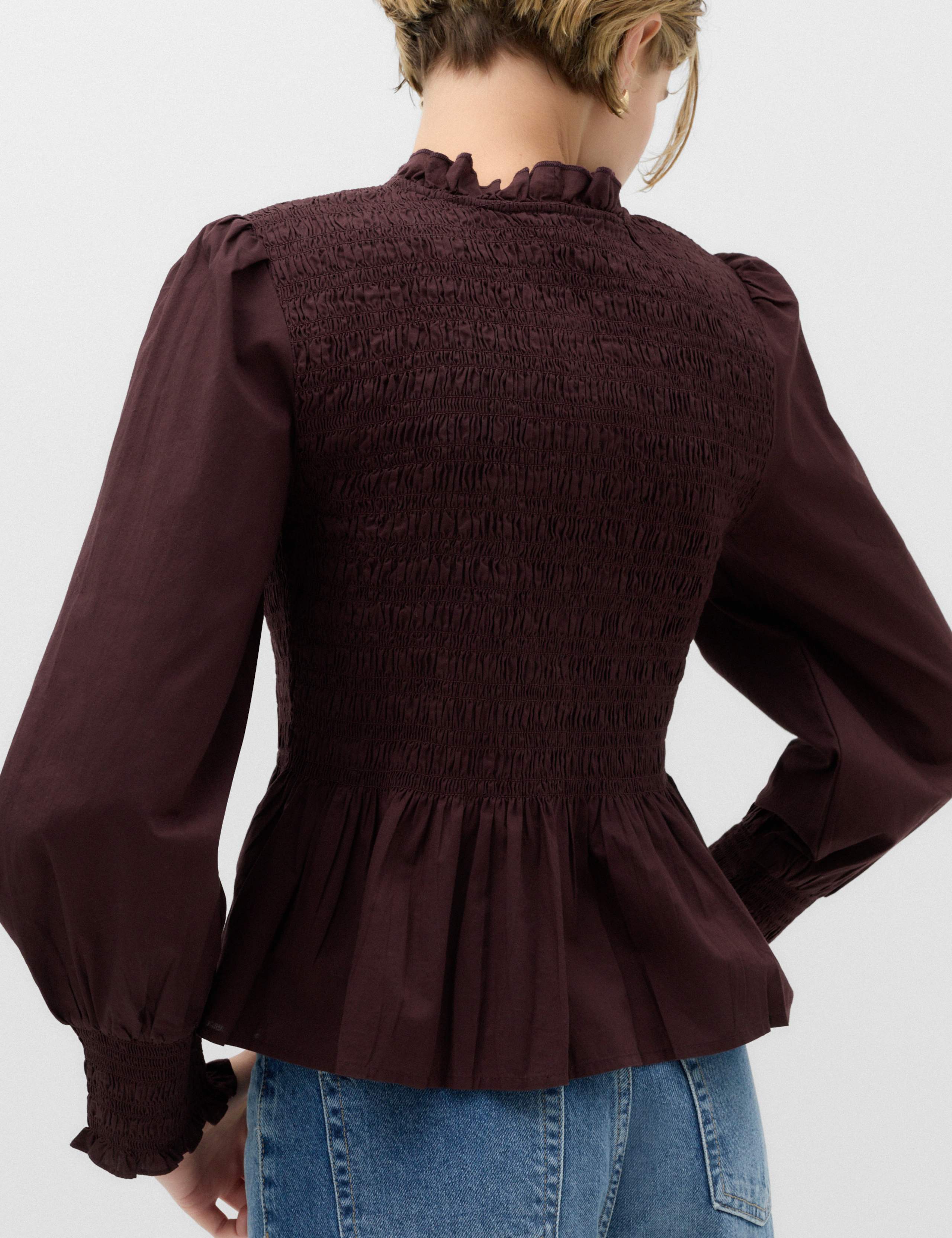 Pure Cotton Shirred Shirt 4 of 6