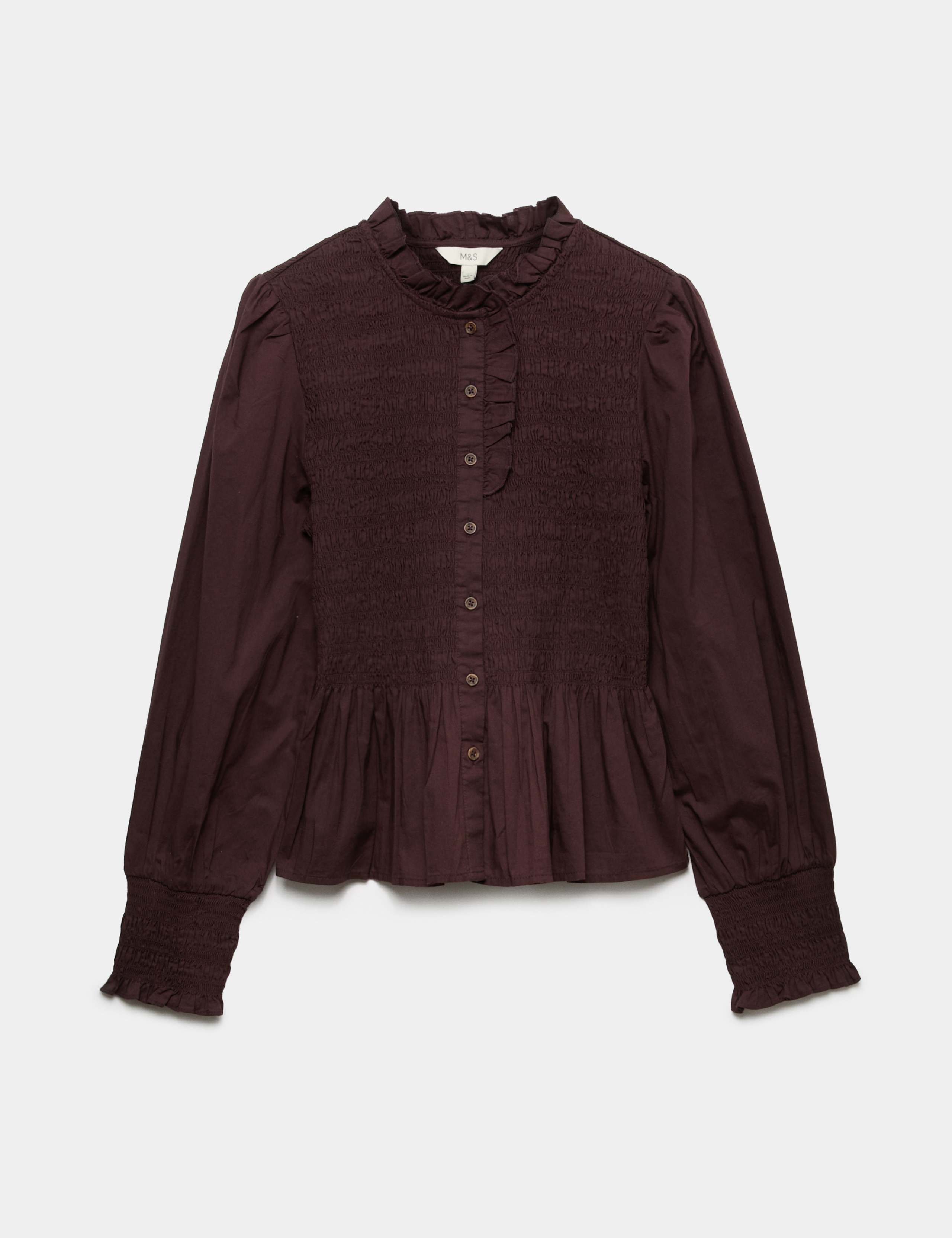 Pure Cotton Shirred Shirt 2 of 6