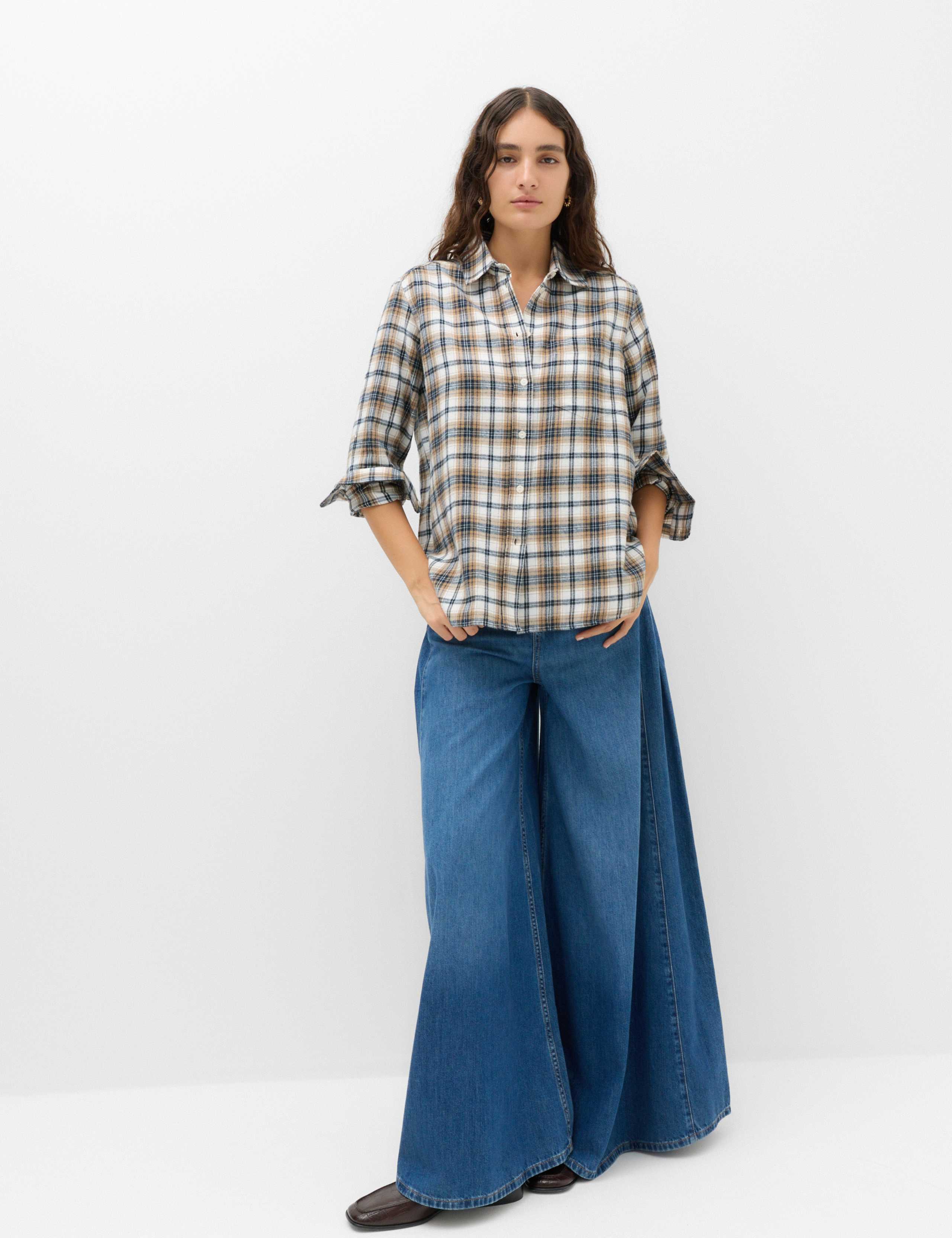 Pure Cotton Checked Collared Shirt 3 of 6