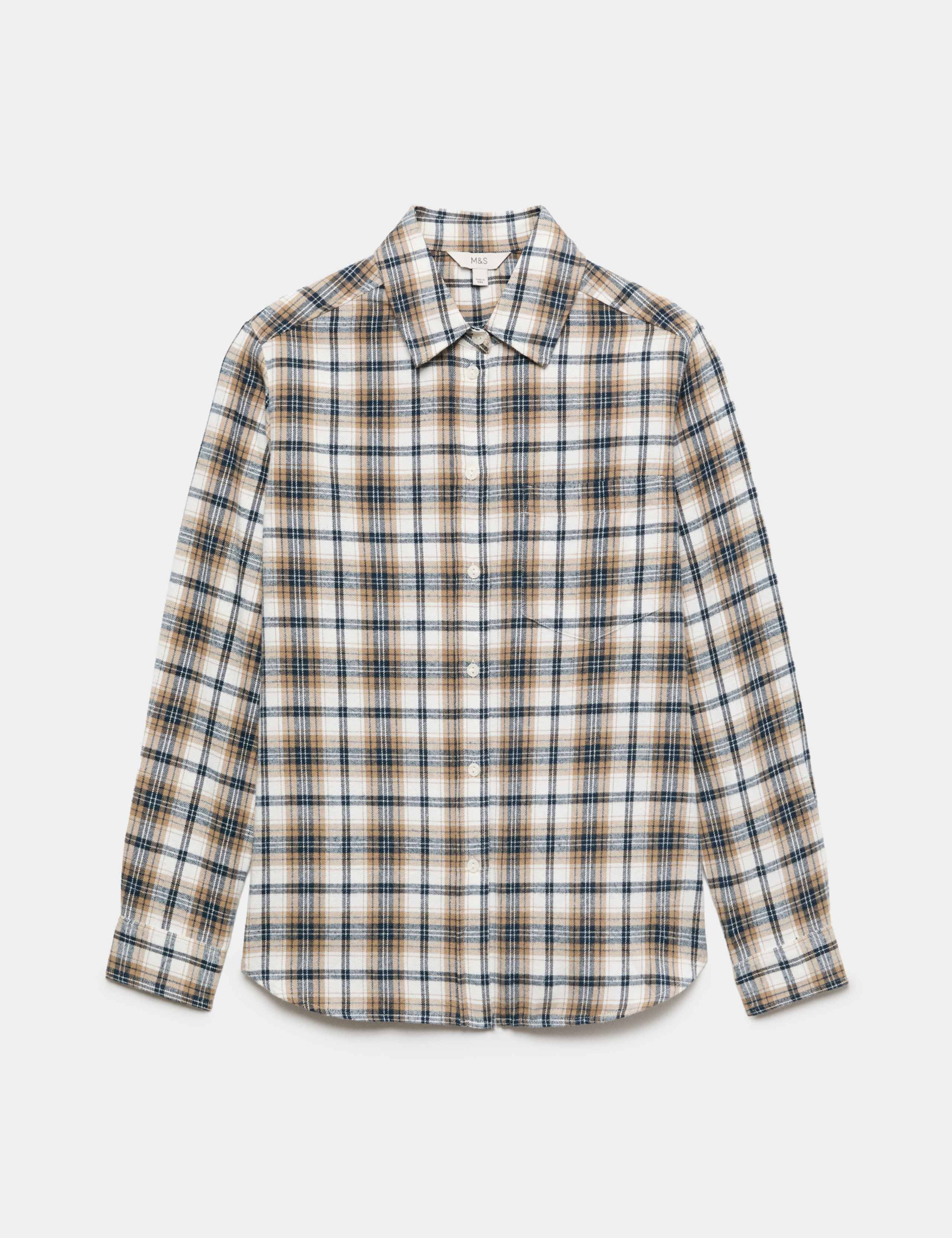 Pure Cotton Checked Collared Shirt 2 of 6