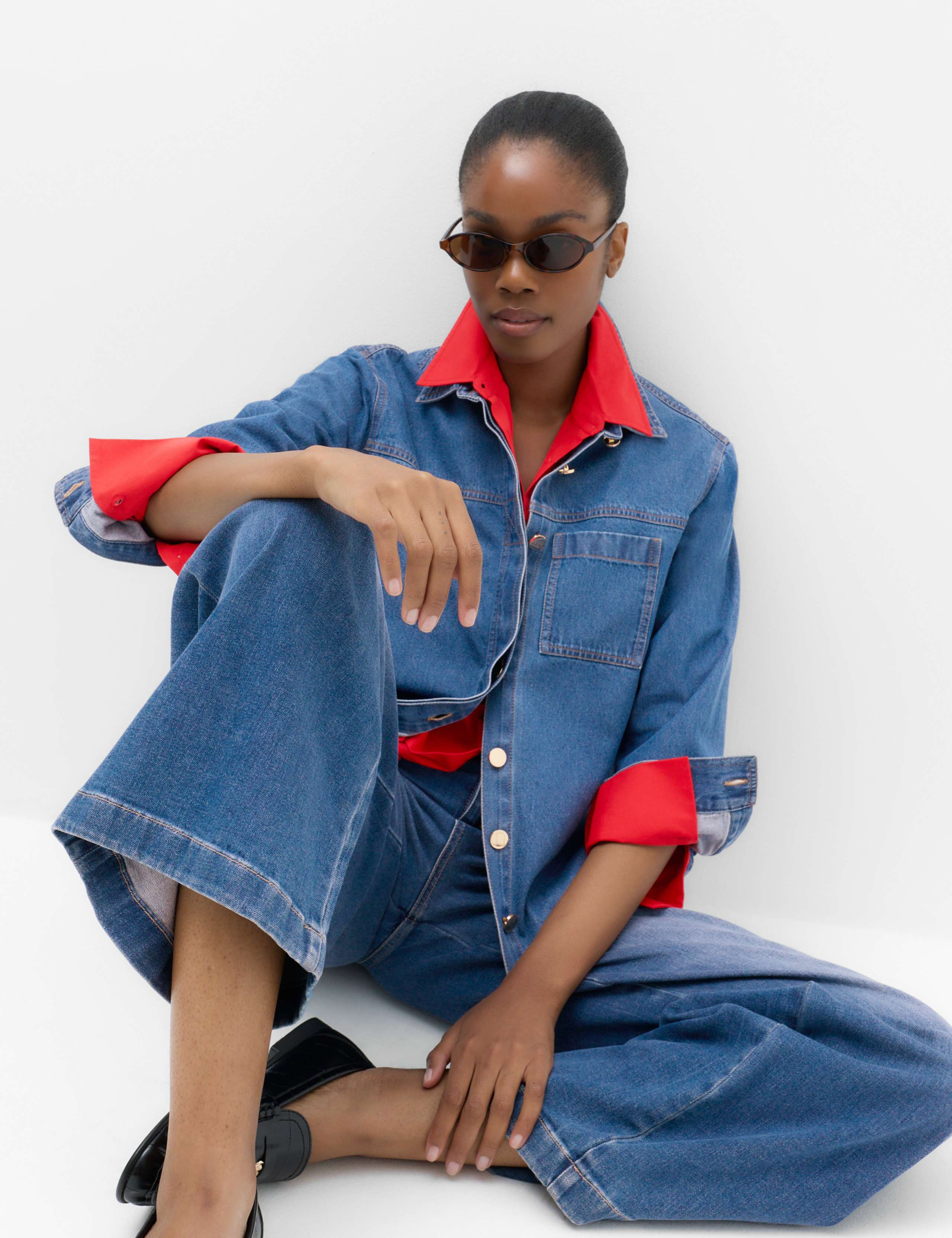 Pure Cotton Button Detail Collared Shirt 6 of 6