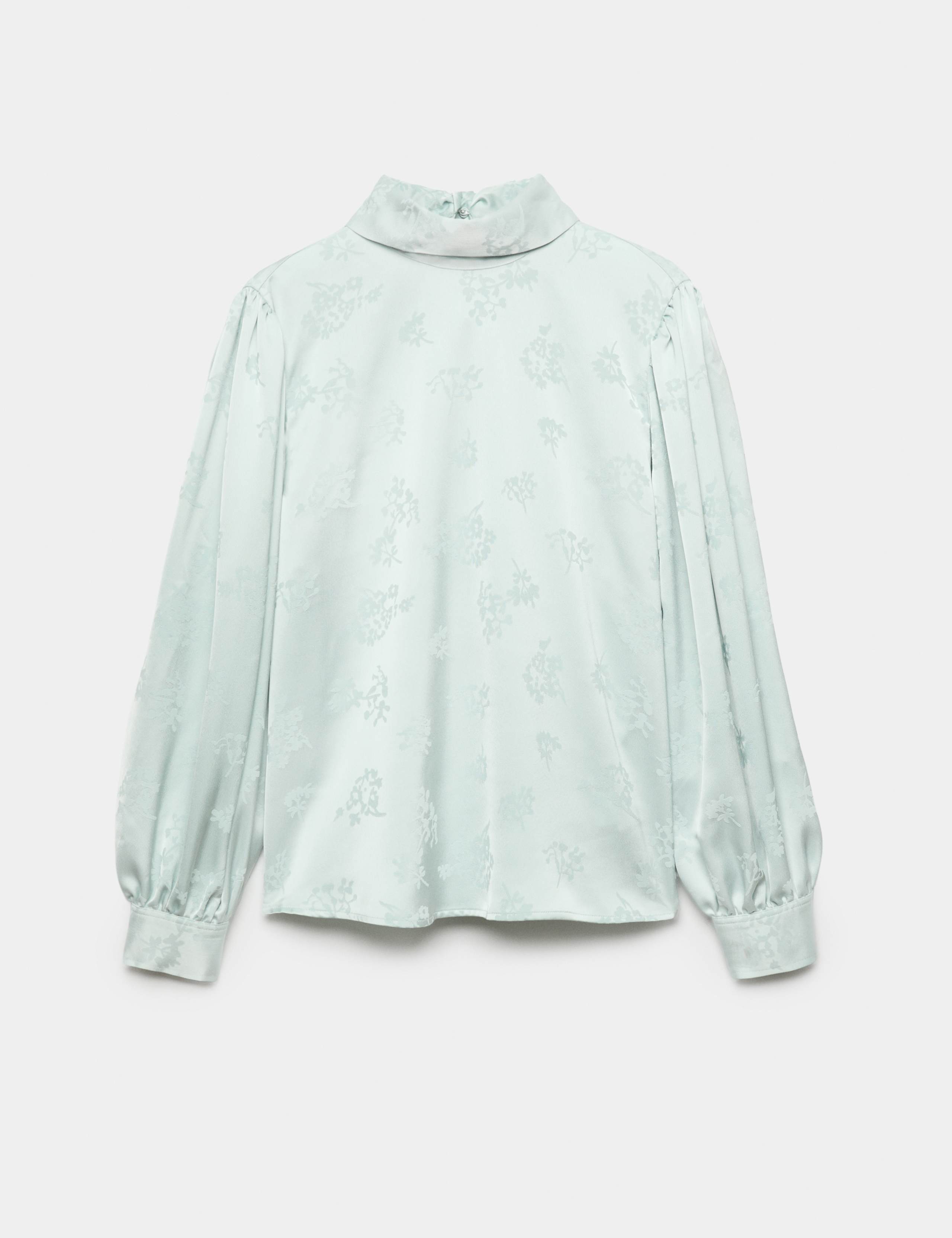 Jacquard High Neck Blouse 2 of 7