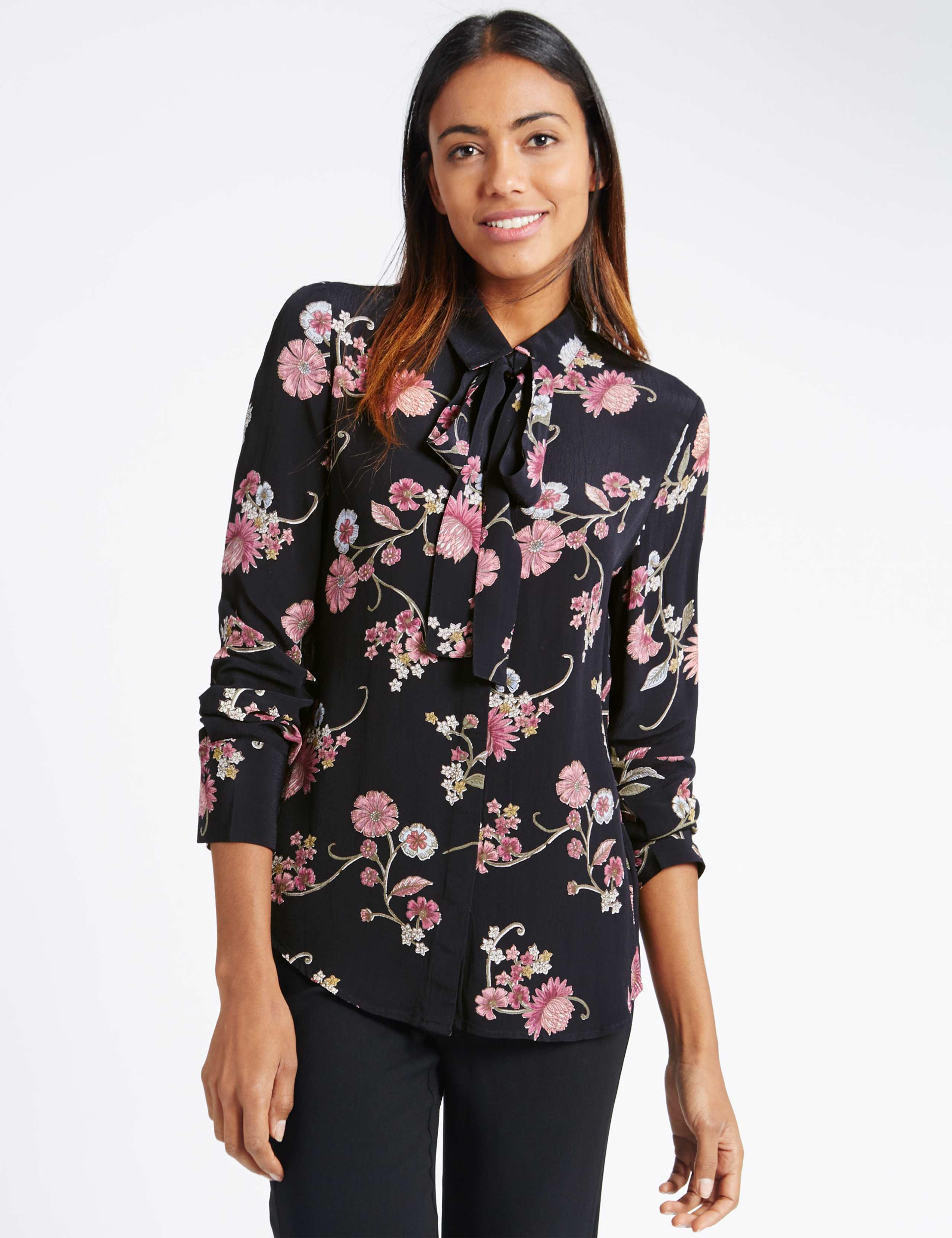 Long Sleeve Floral Print Blouse 1 of 3