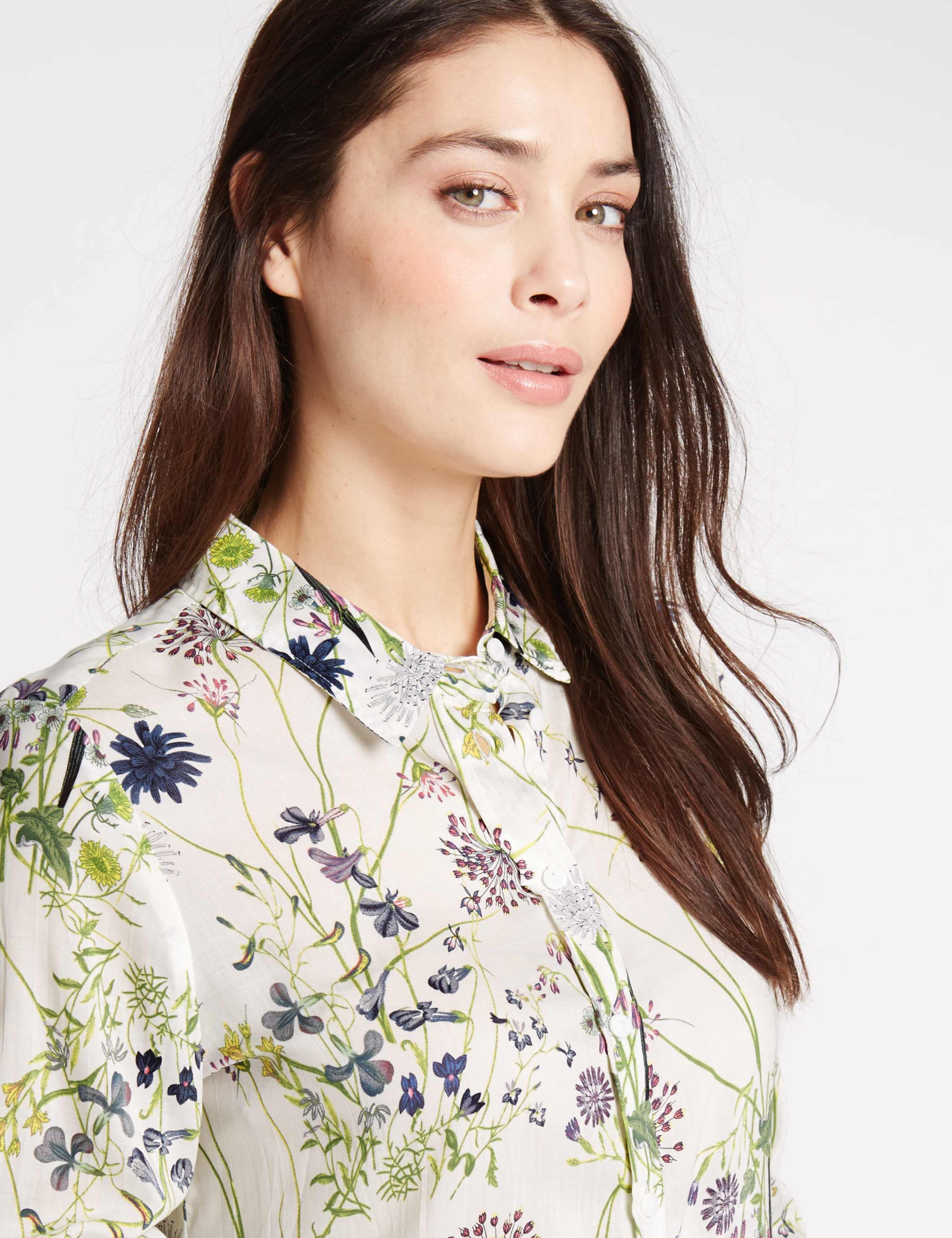 Pure Modal Floral Print Long Sleeve Shirt 4 of 4