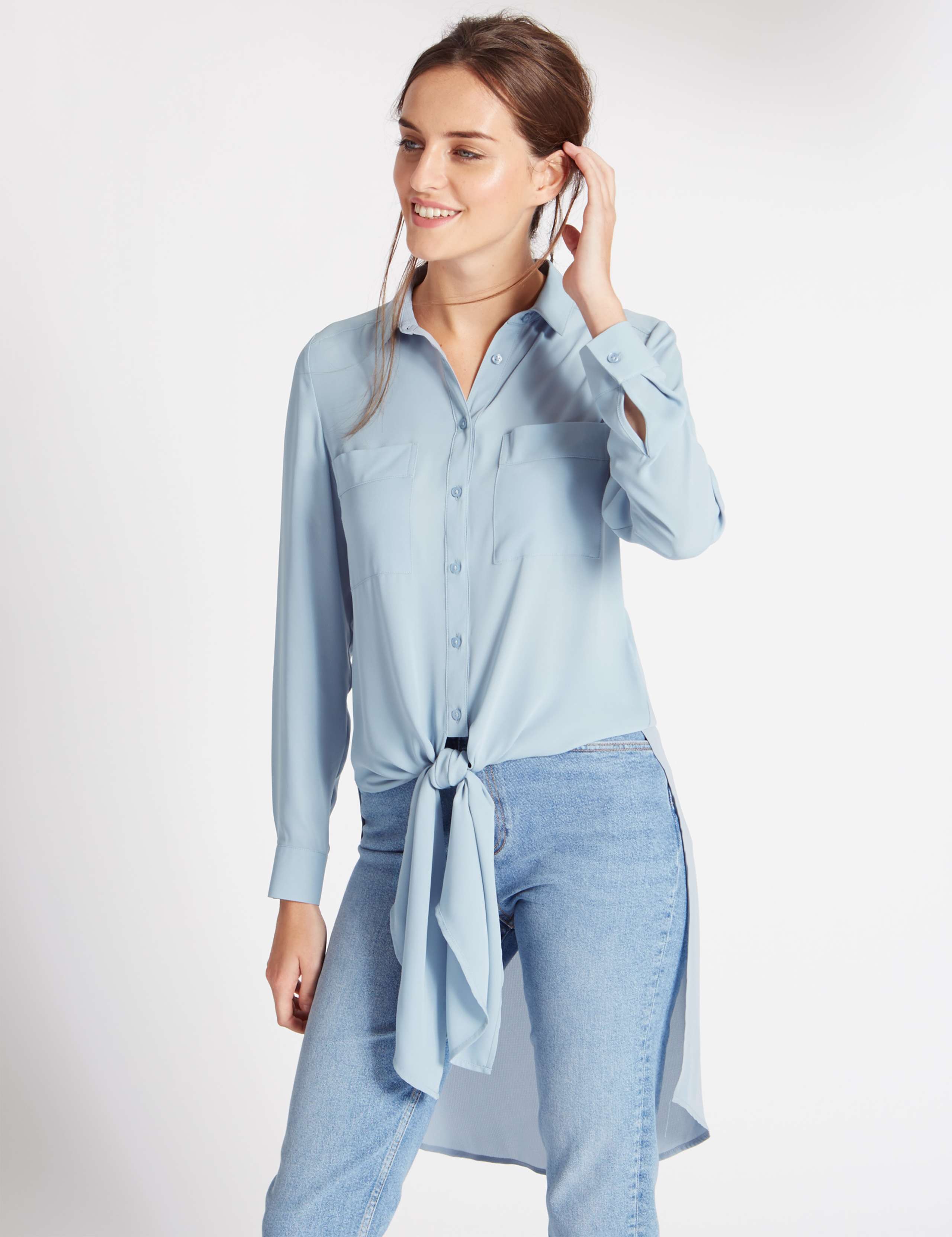 Long Sleeve Tie Shirt 1 of 4