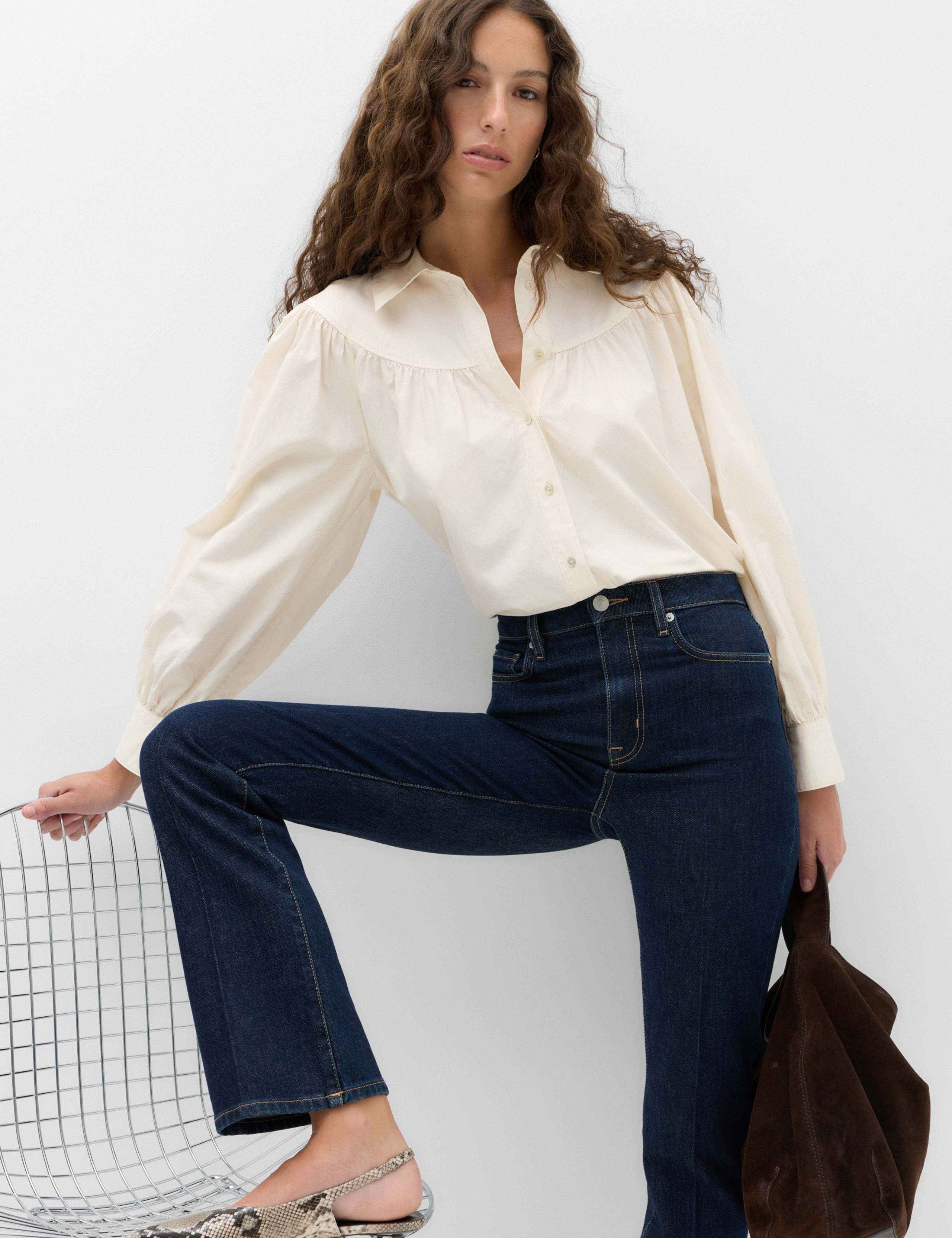 Lyocell Rich Western Style Collared Shirt 1 of 6