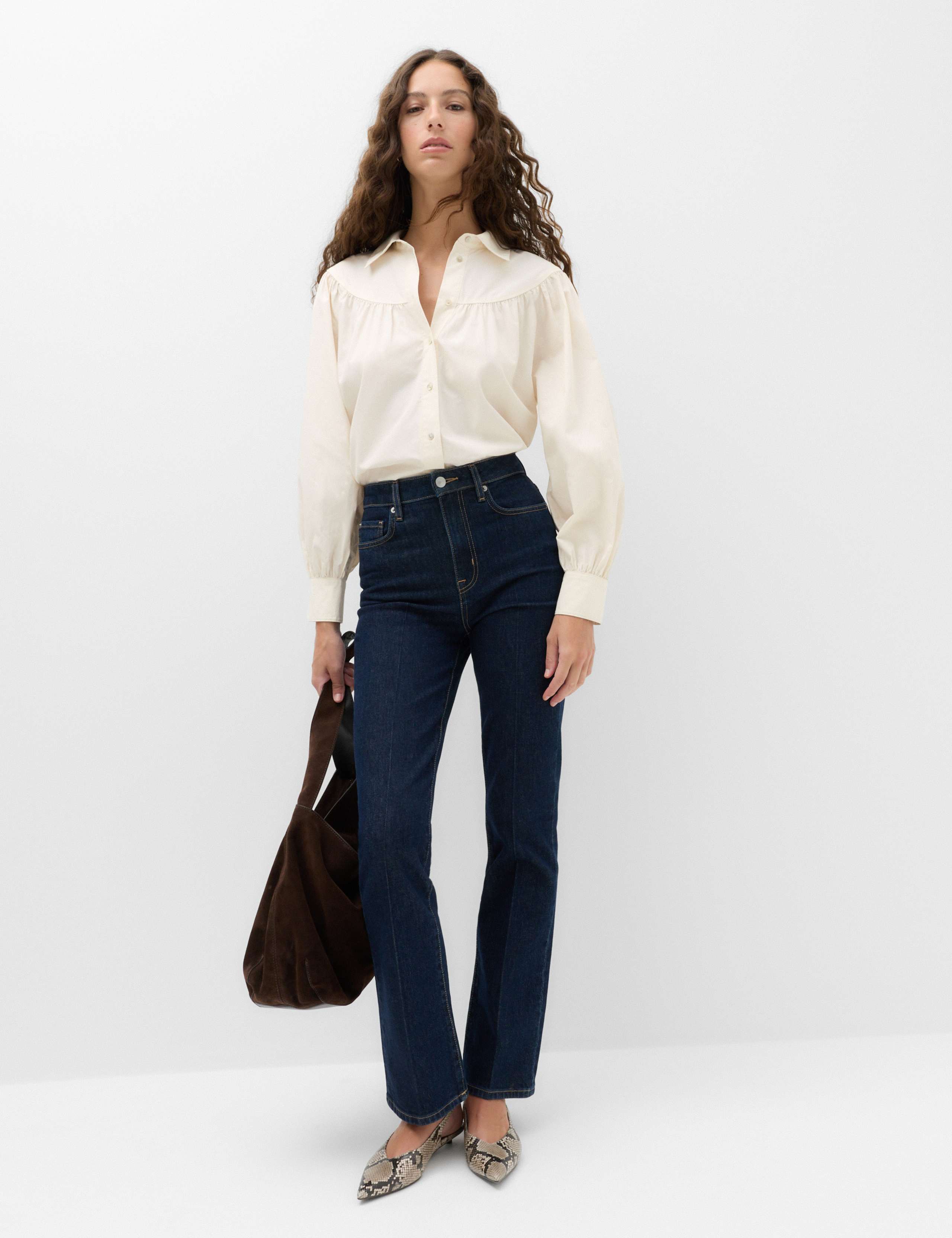 Lyocell Rich Western Style Collared Shirt 5 of 6