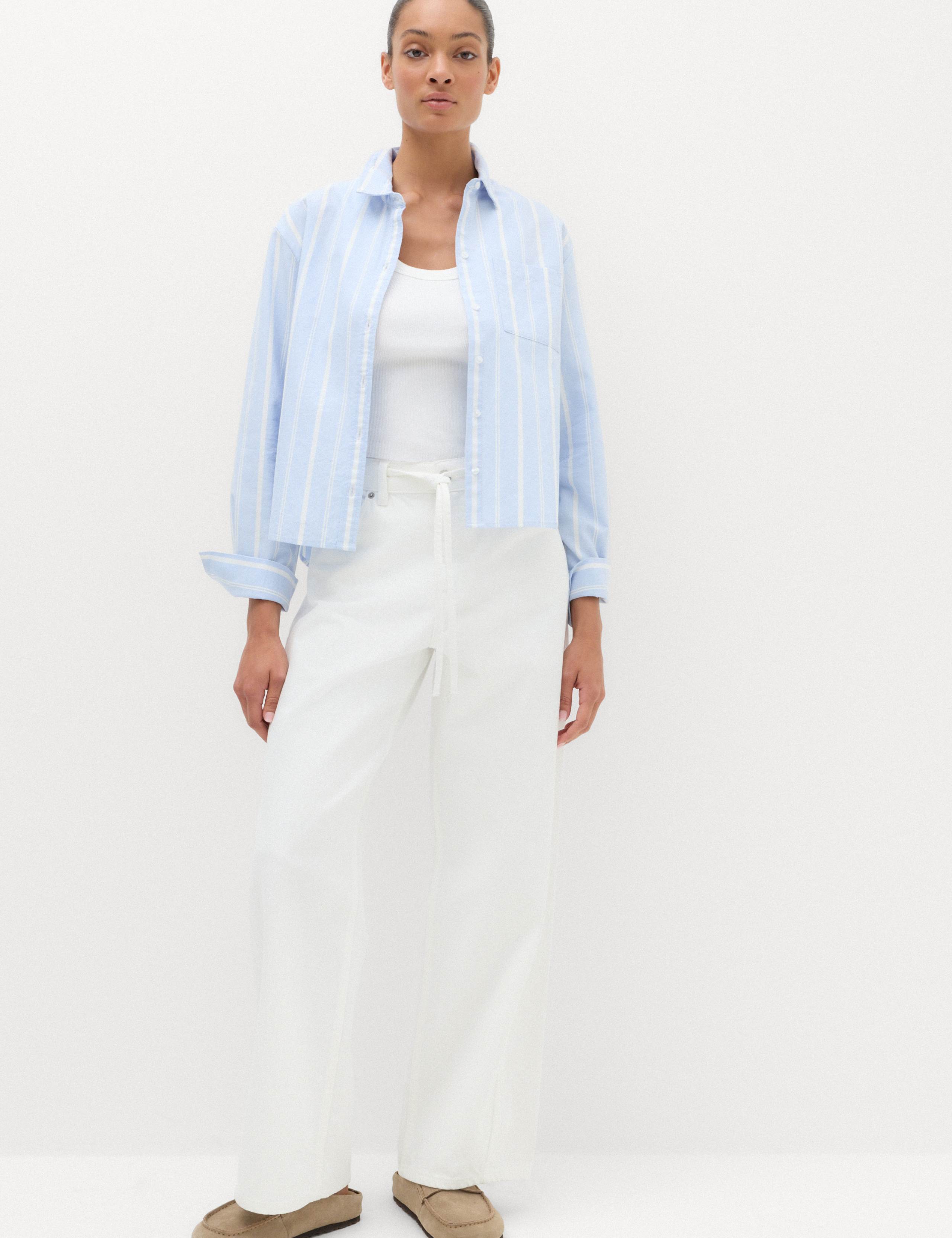 Pure Cotton Striped Oxford Shirt 3 of 5