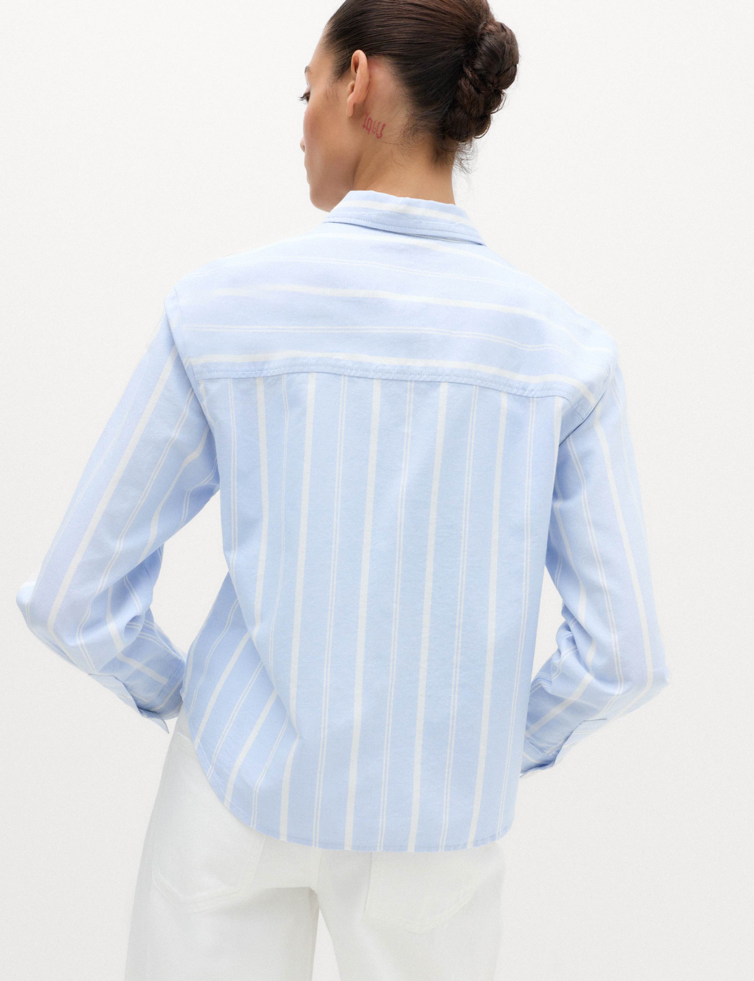 Pure Cotton Striped Oxford Shirt 4 of 5