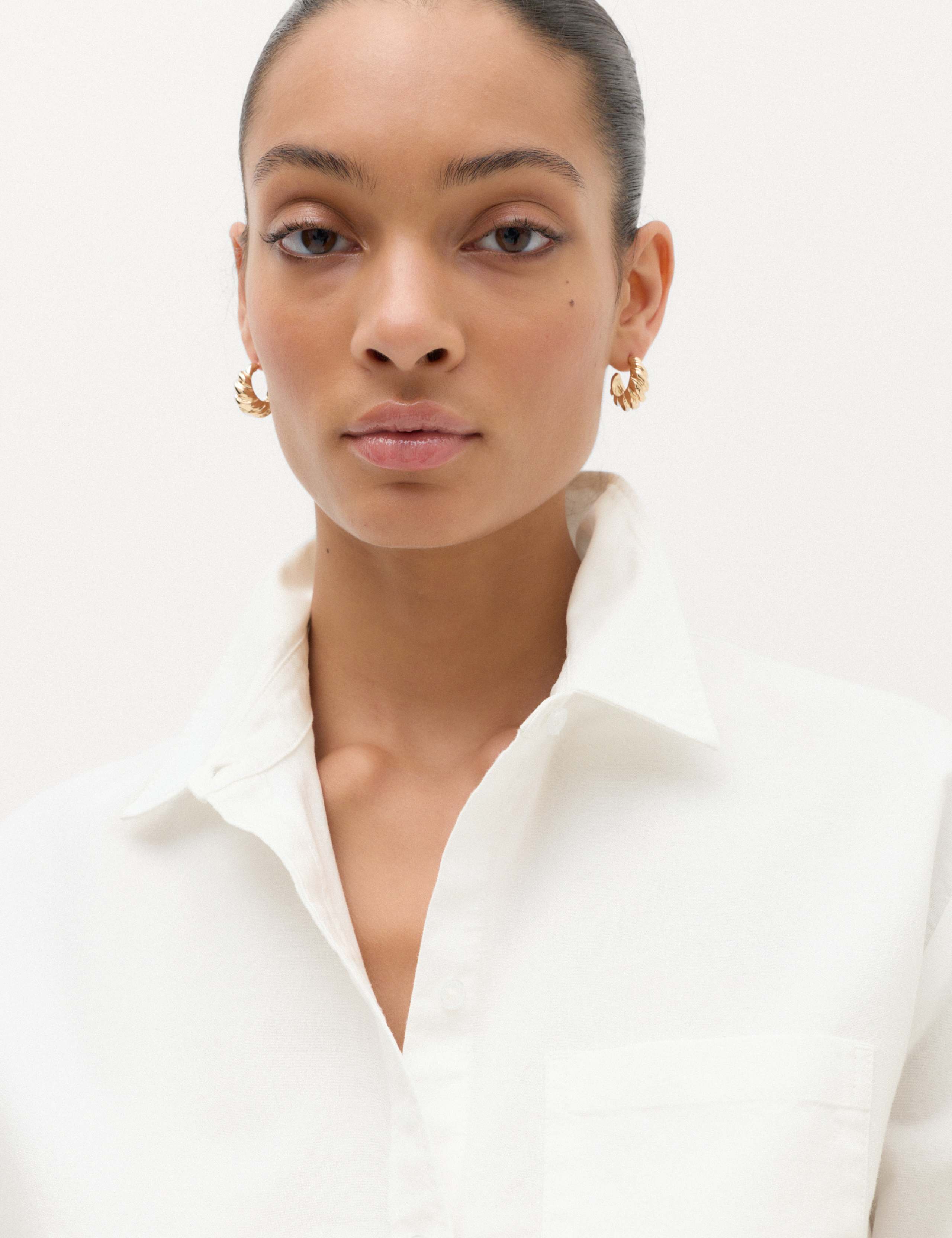 Pure Cotton Striped Oxford Shirt 3 of 5