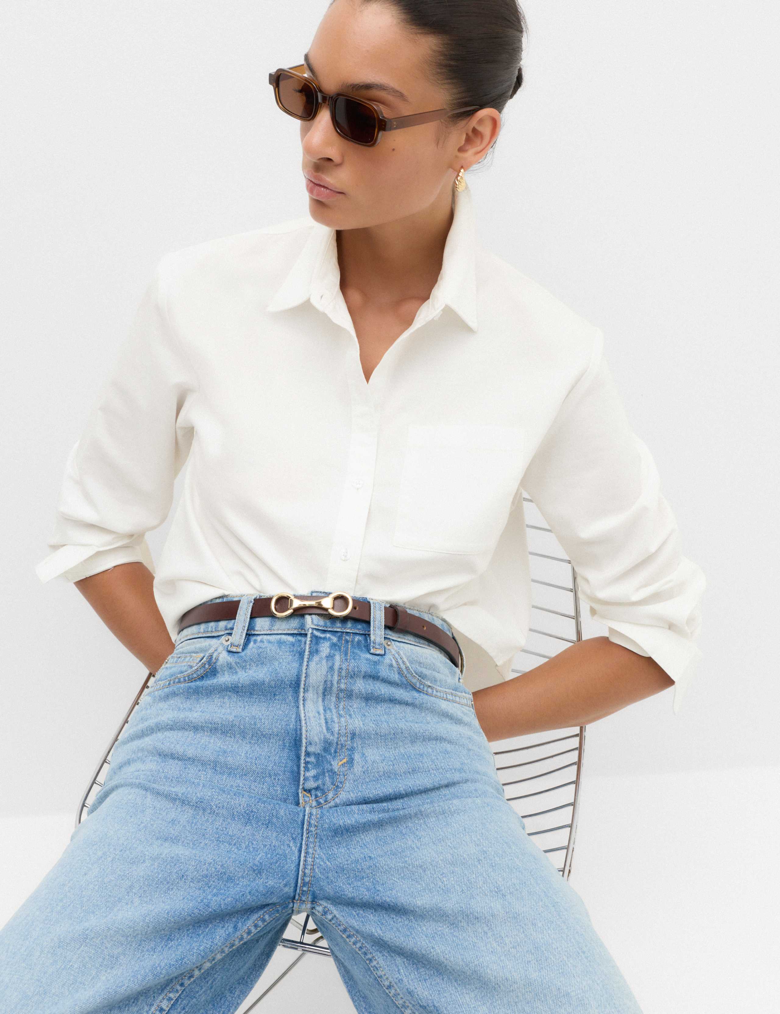 Pure Cotton Striped Oxford Shirt 5 of 5
