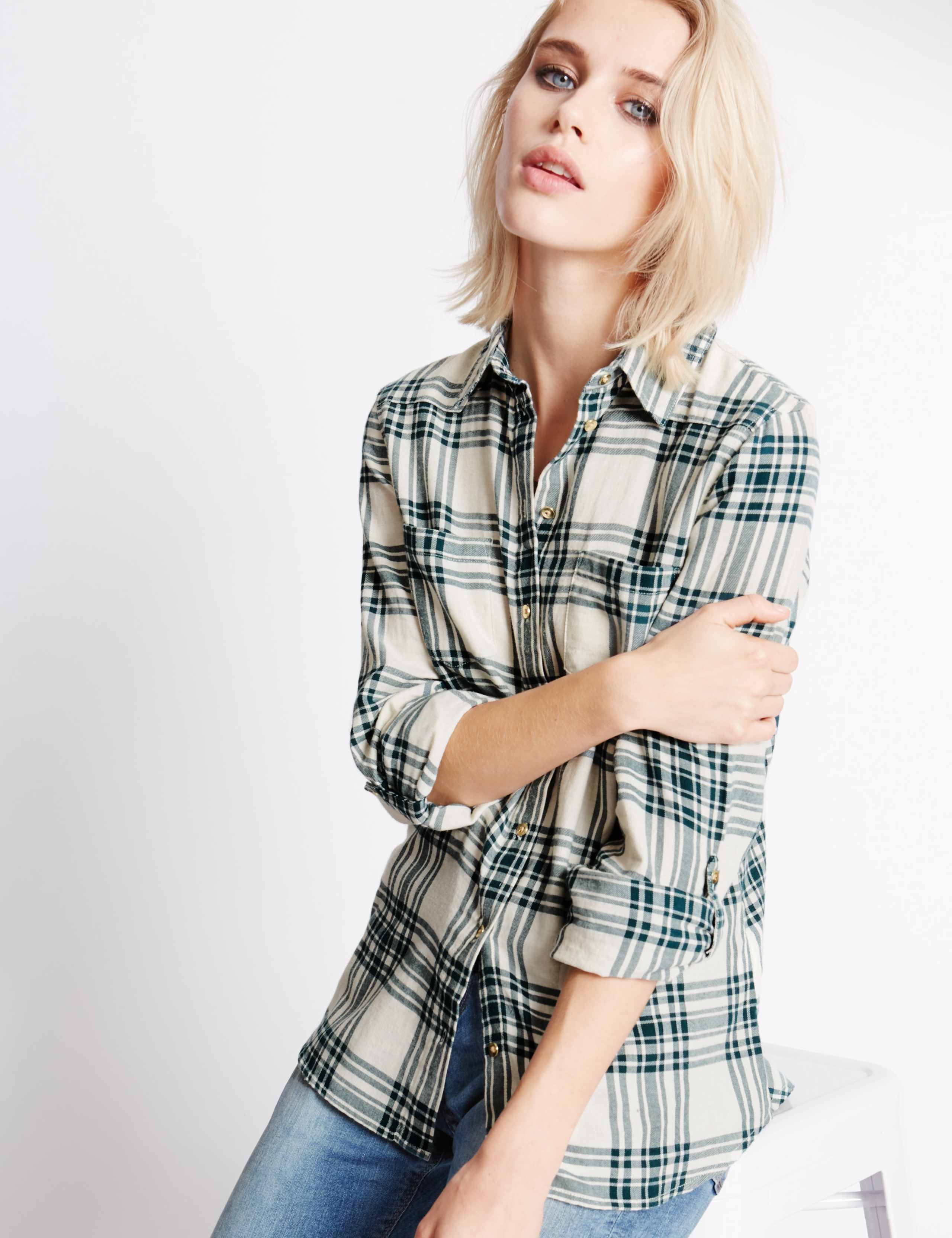Pure Cotton Checked Long Sleeve Shirt 4 of 4