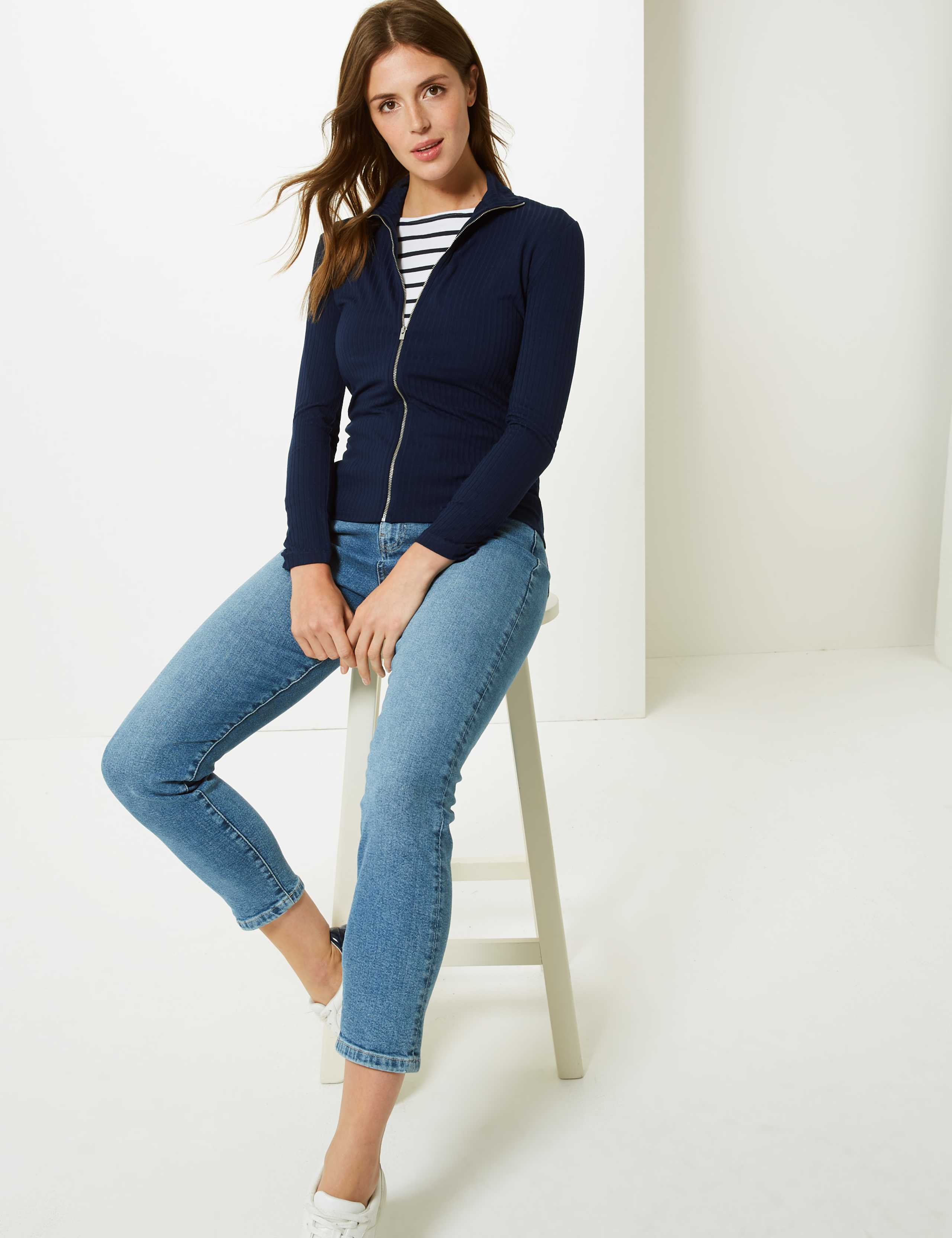 Textured Turtle Neck Long Sleeve Sweatshirt 4 of 5