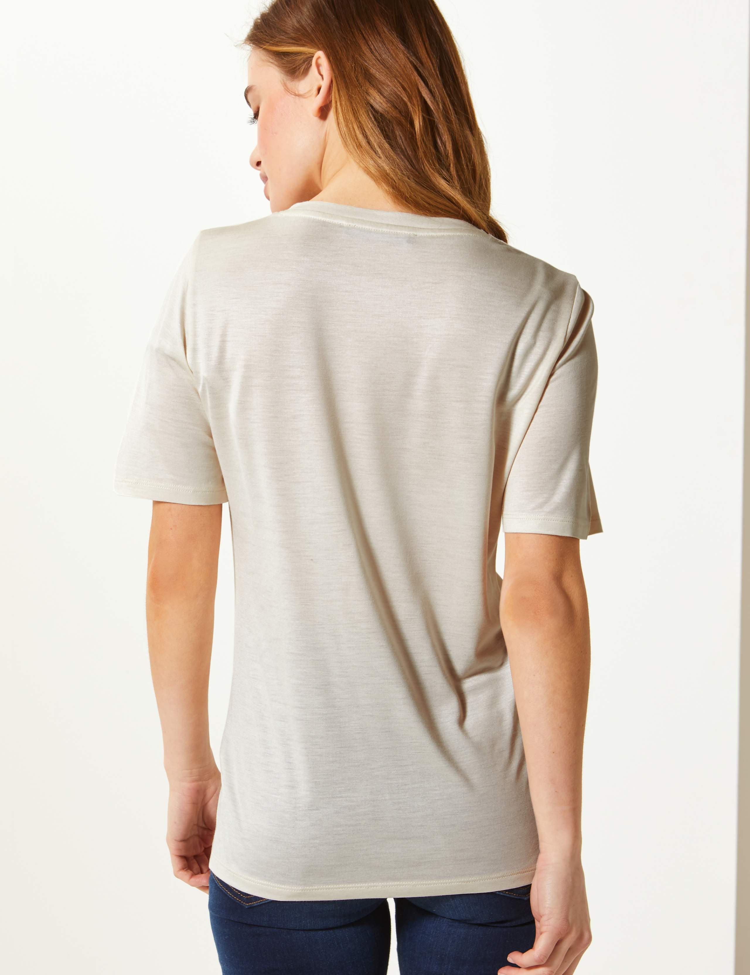 PETITE Round Neck Regular Fit T-Shirt 4 of 4