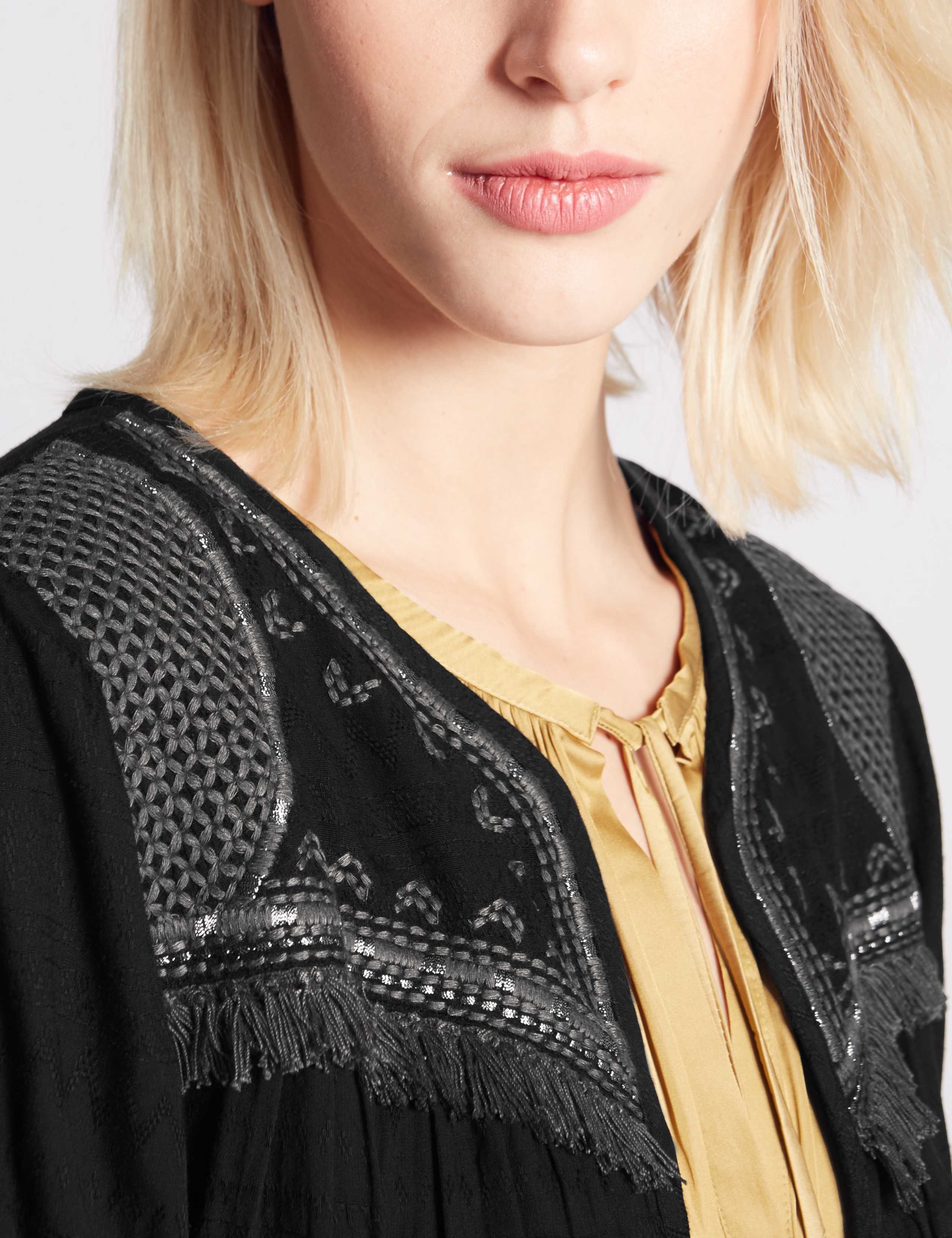 Long Sleeve Tassel Kimono Blouse 4 of 4