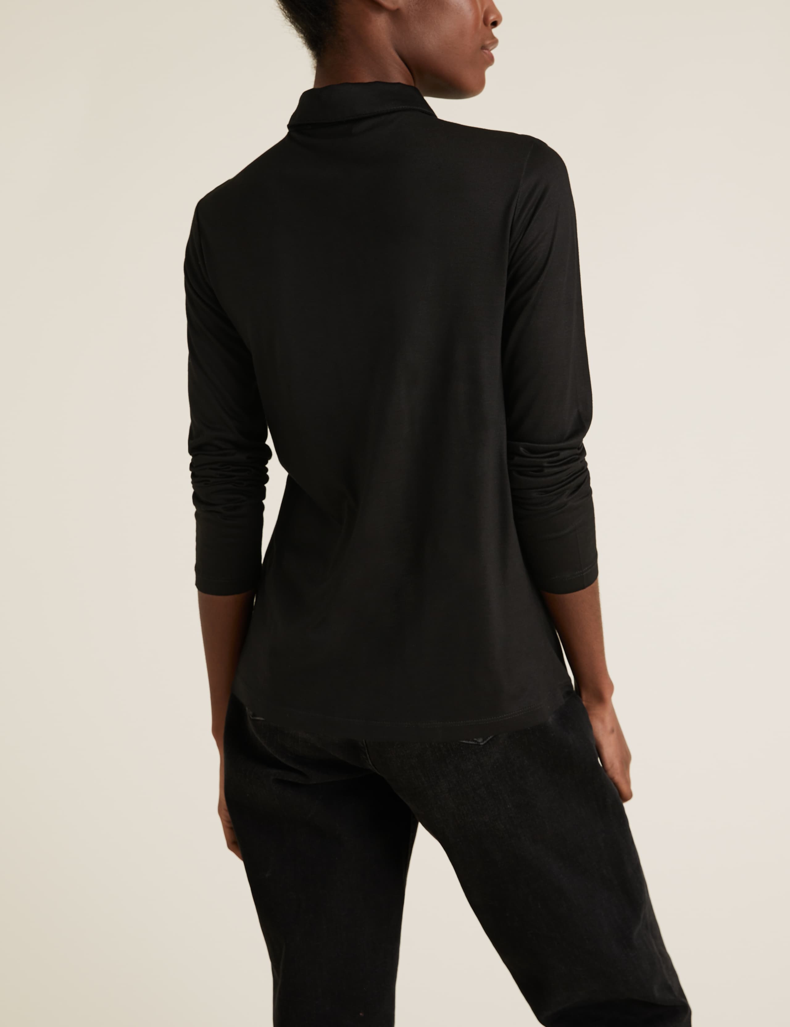 Jersey Collared Regular Fit Long Sleeve Shirts 4 of 4