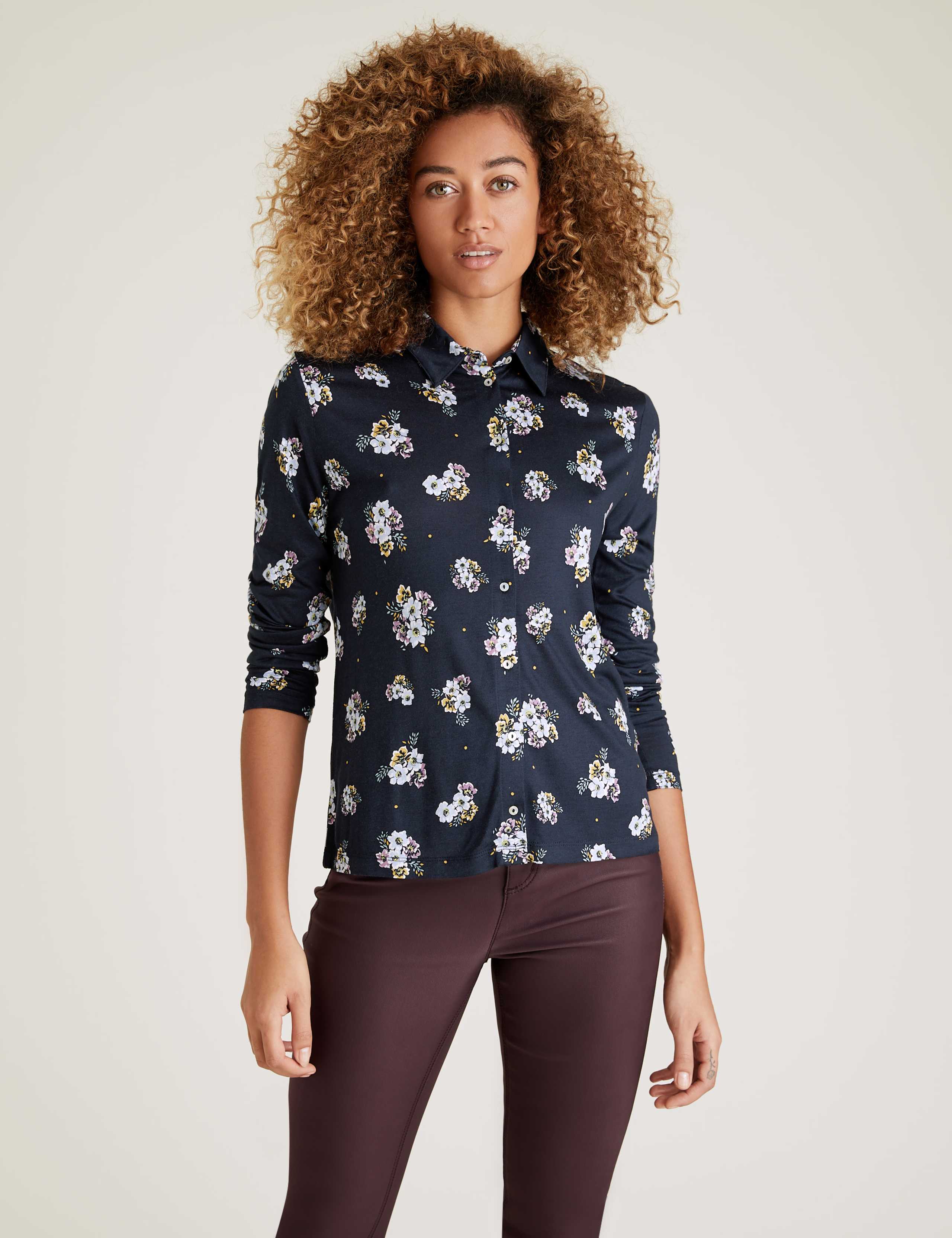 Jersey Collared Floral Shirt 3 of 4