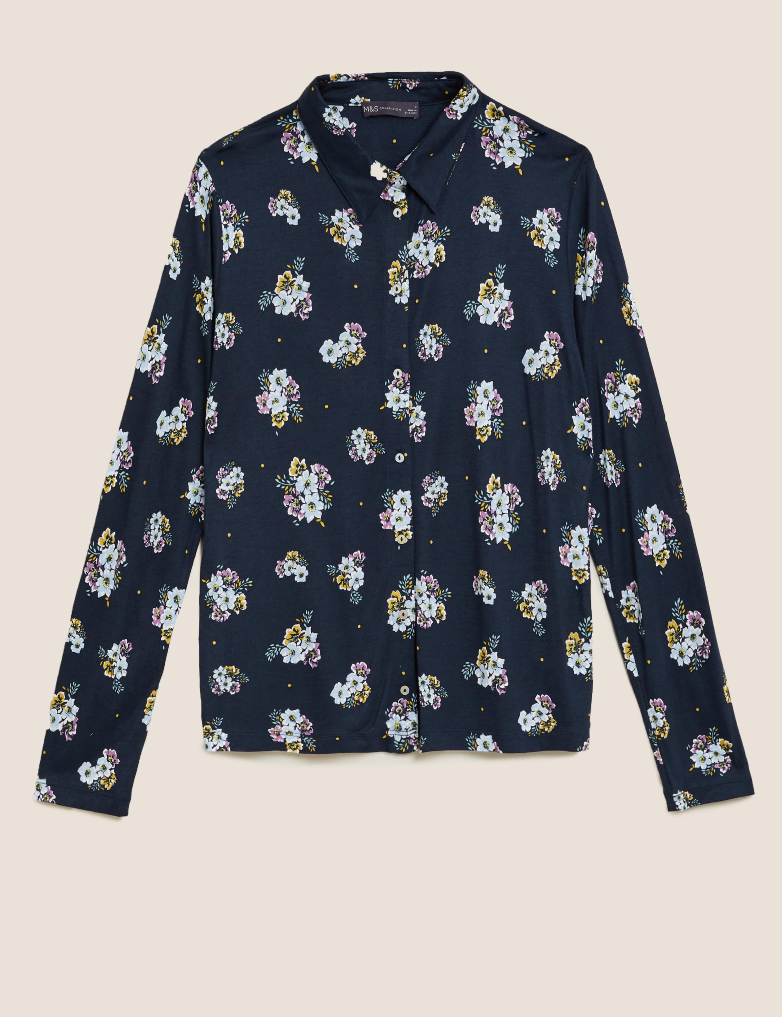 Jersey Collared Floral Shirt 2 of 4
