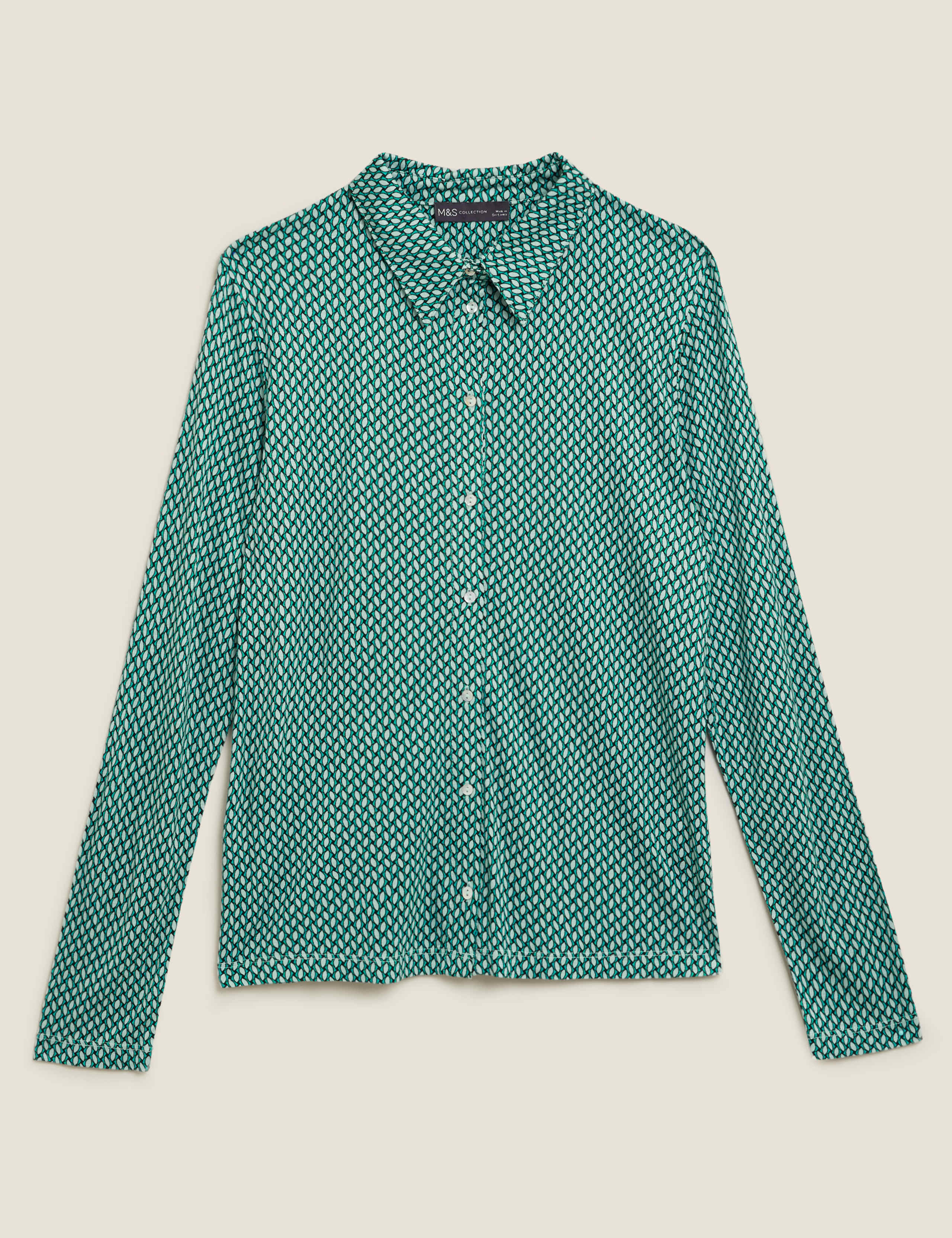 Jersey Geometric Long Sleeve Shirt 2 of 5