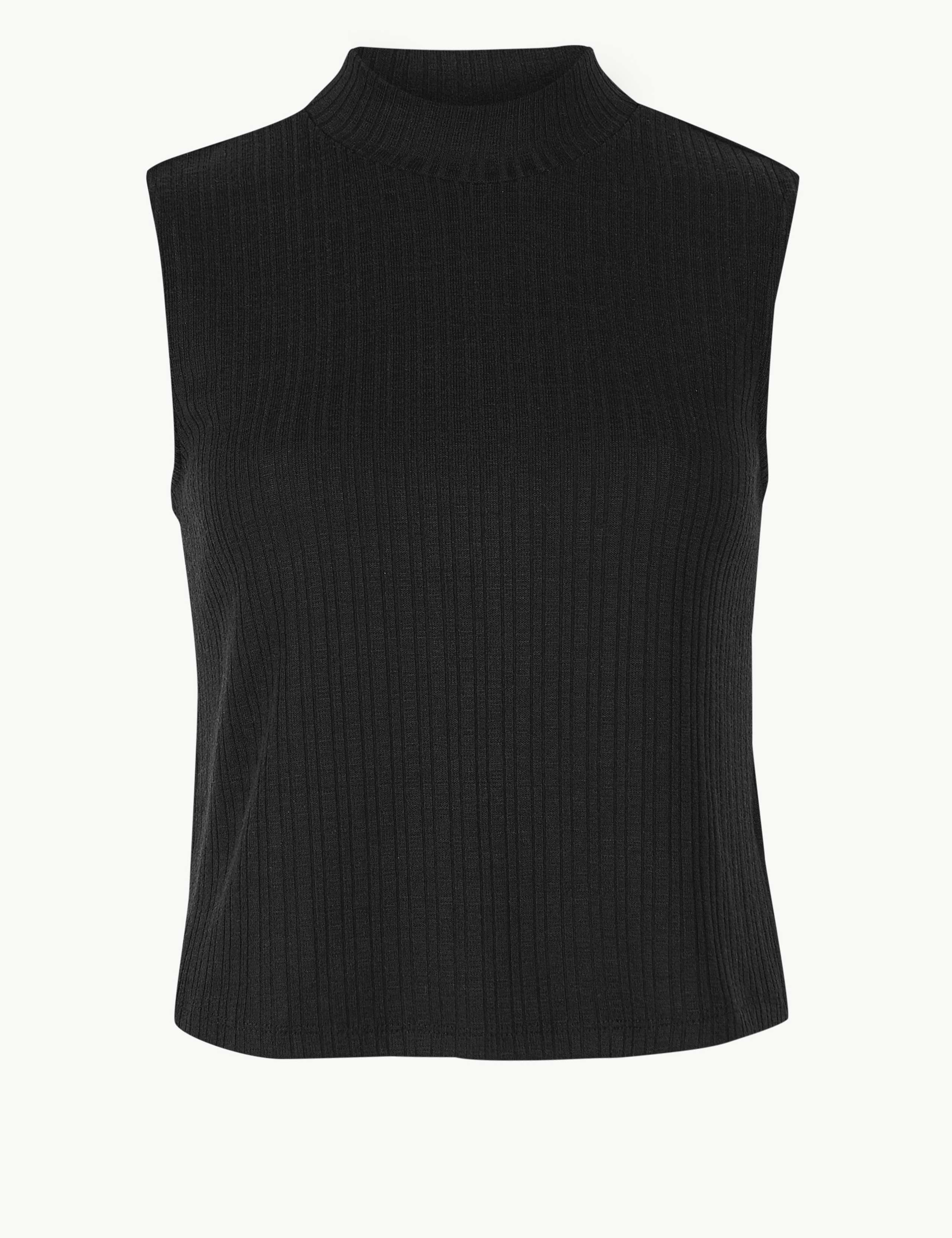 Ribbed Cropped Regular Fit Tank Top 2 of 4