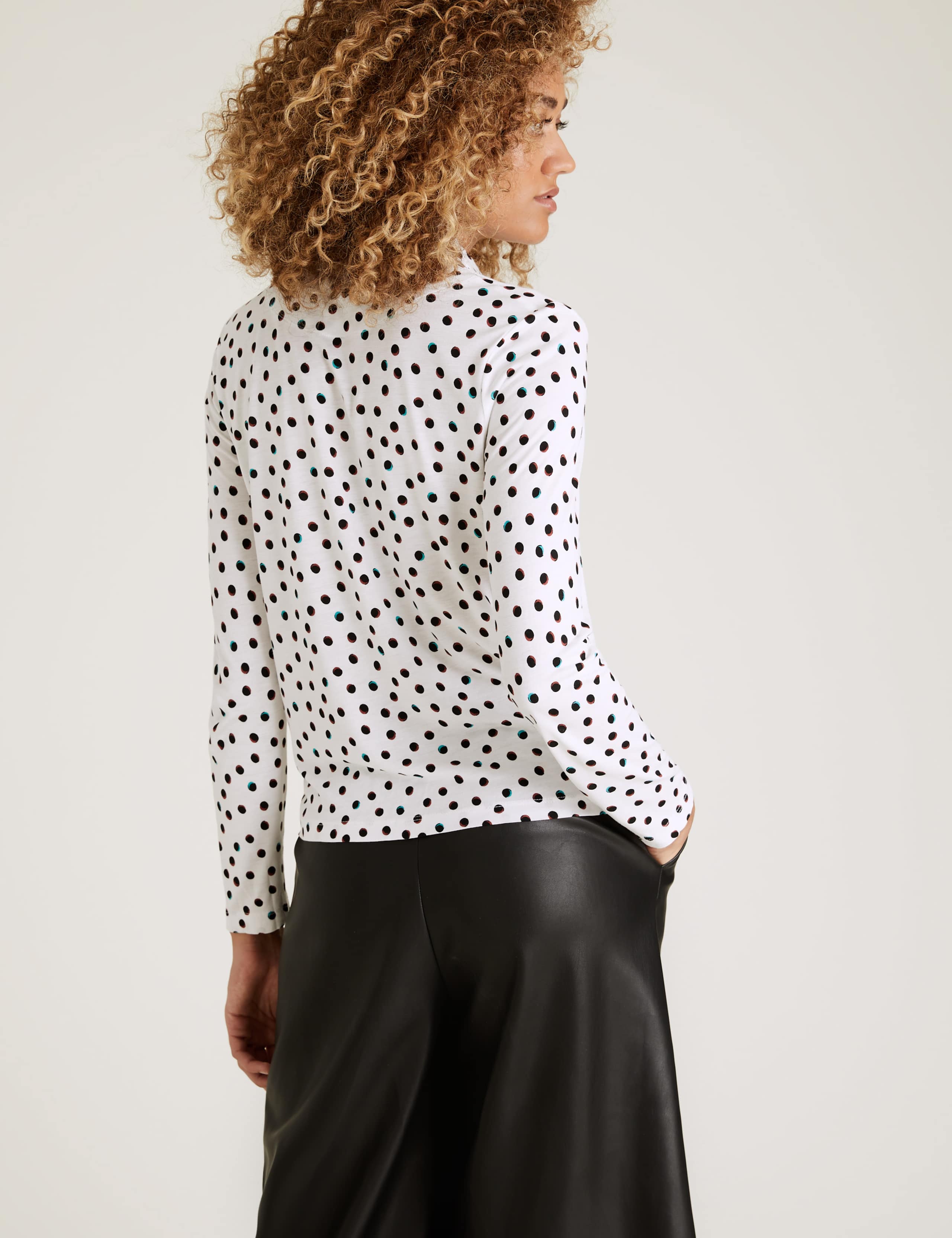 Jersey Polka Dot Long Sleeve Shirt 5 of 5