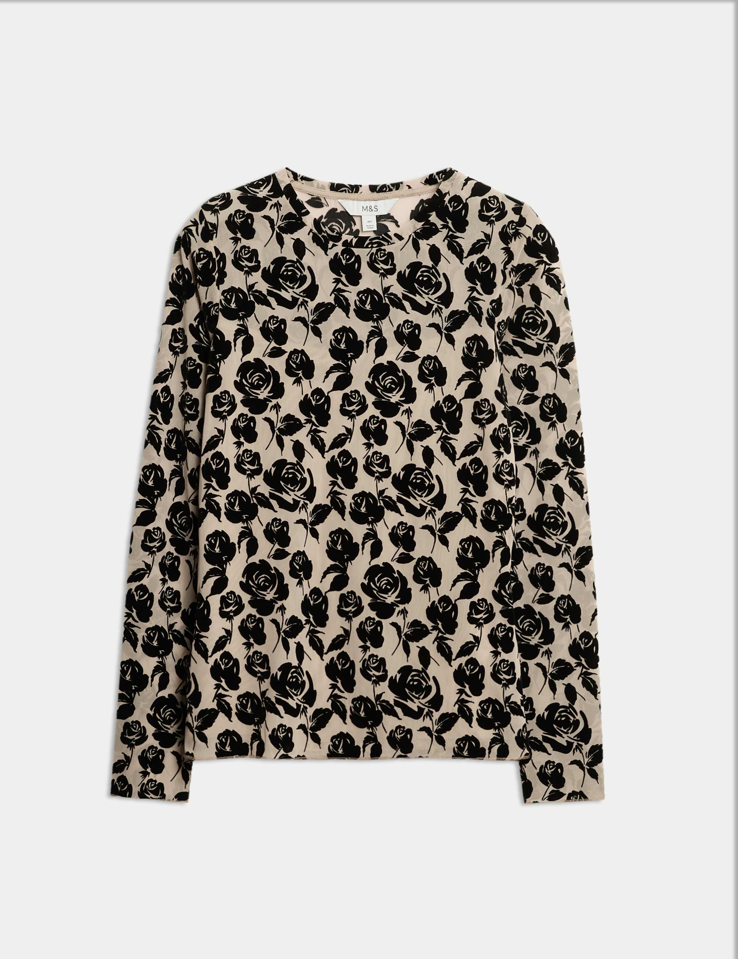 Printed Mesh Jersey Top 2 of 5