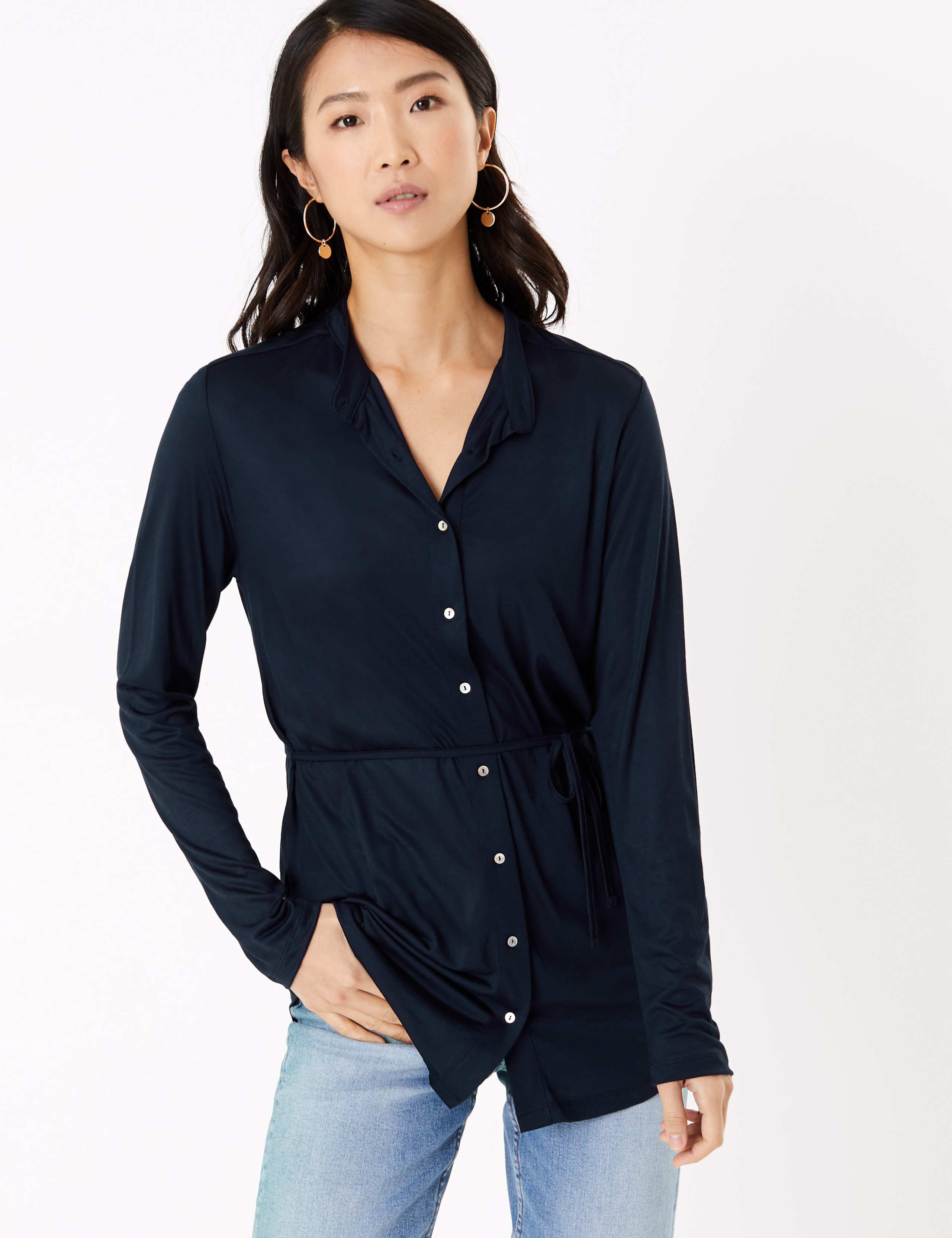 Jersey Regular Fit Longline Shirt 3 of 4
