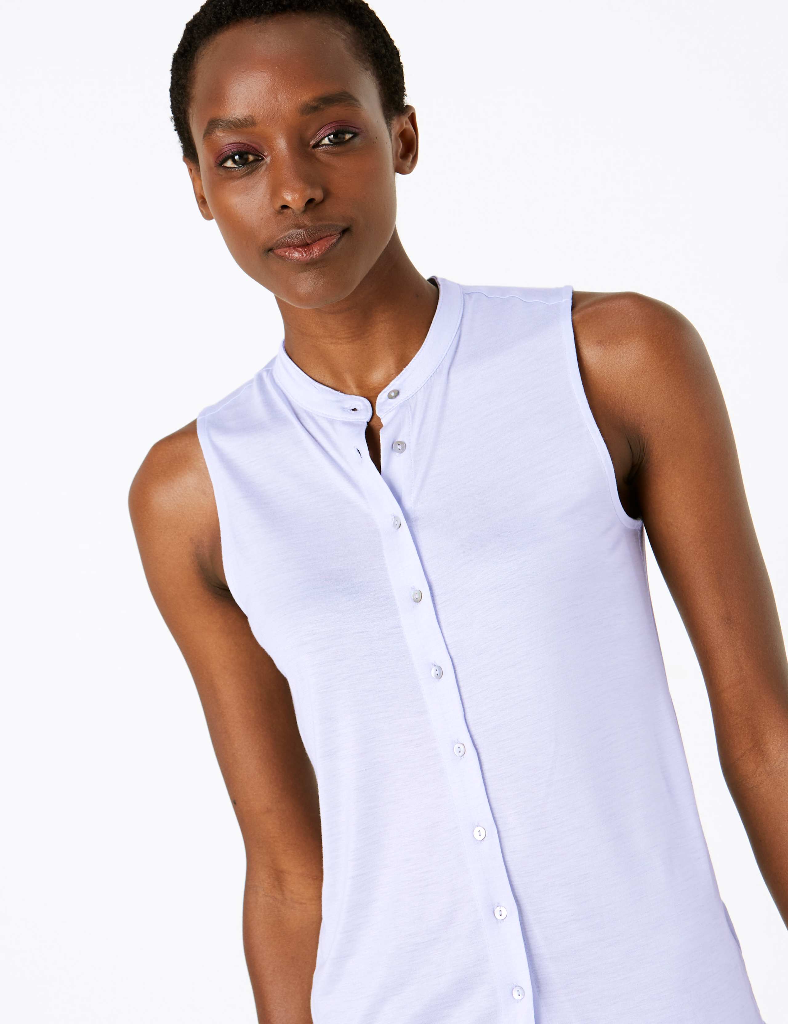 Jersey Longline Sleeveless Shirt 3 of 4