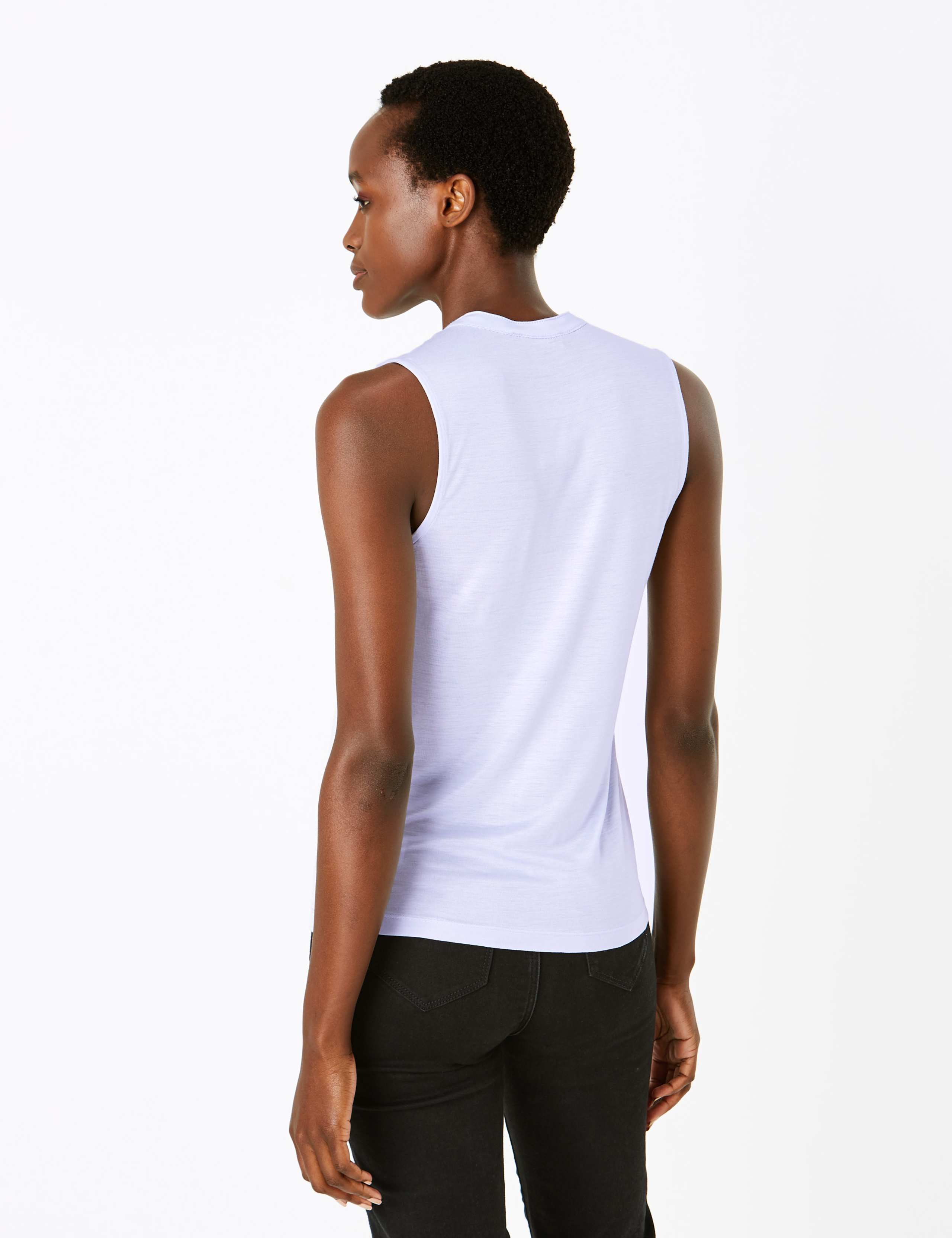 Jersey Longline Sleeveless Shirt 4 of 4