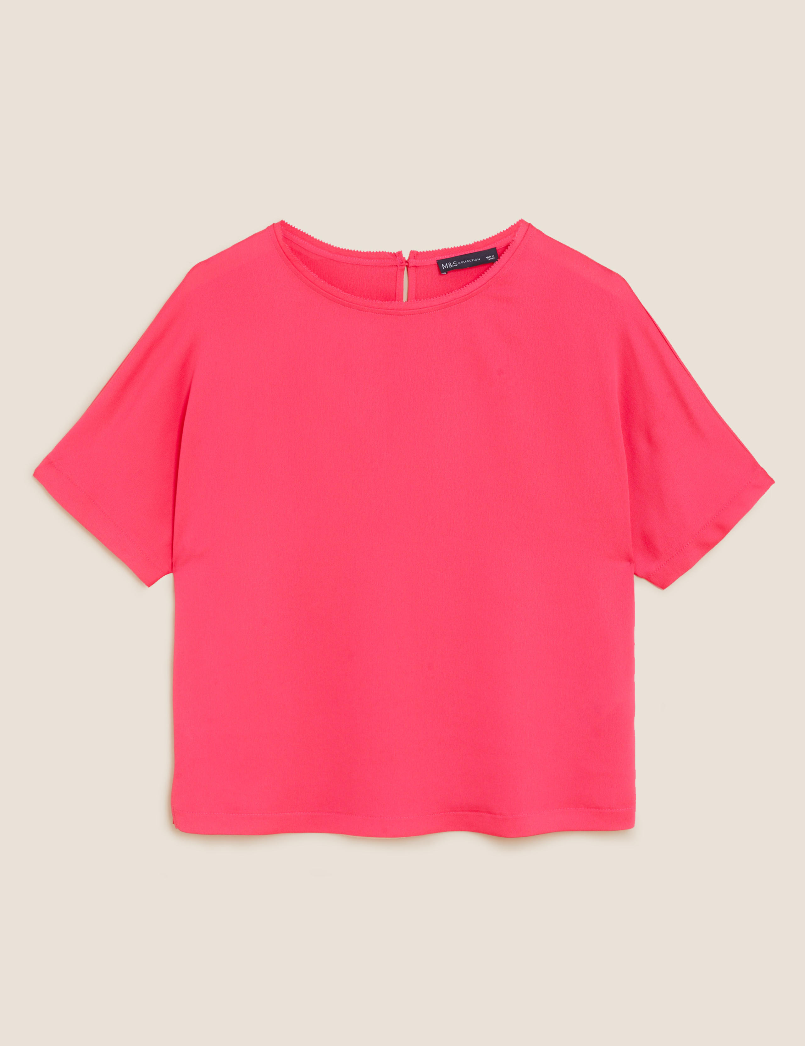 Satin Crew Neck Regular Fit Top 2 of 5