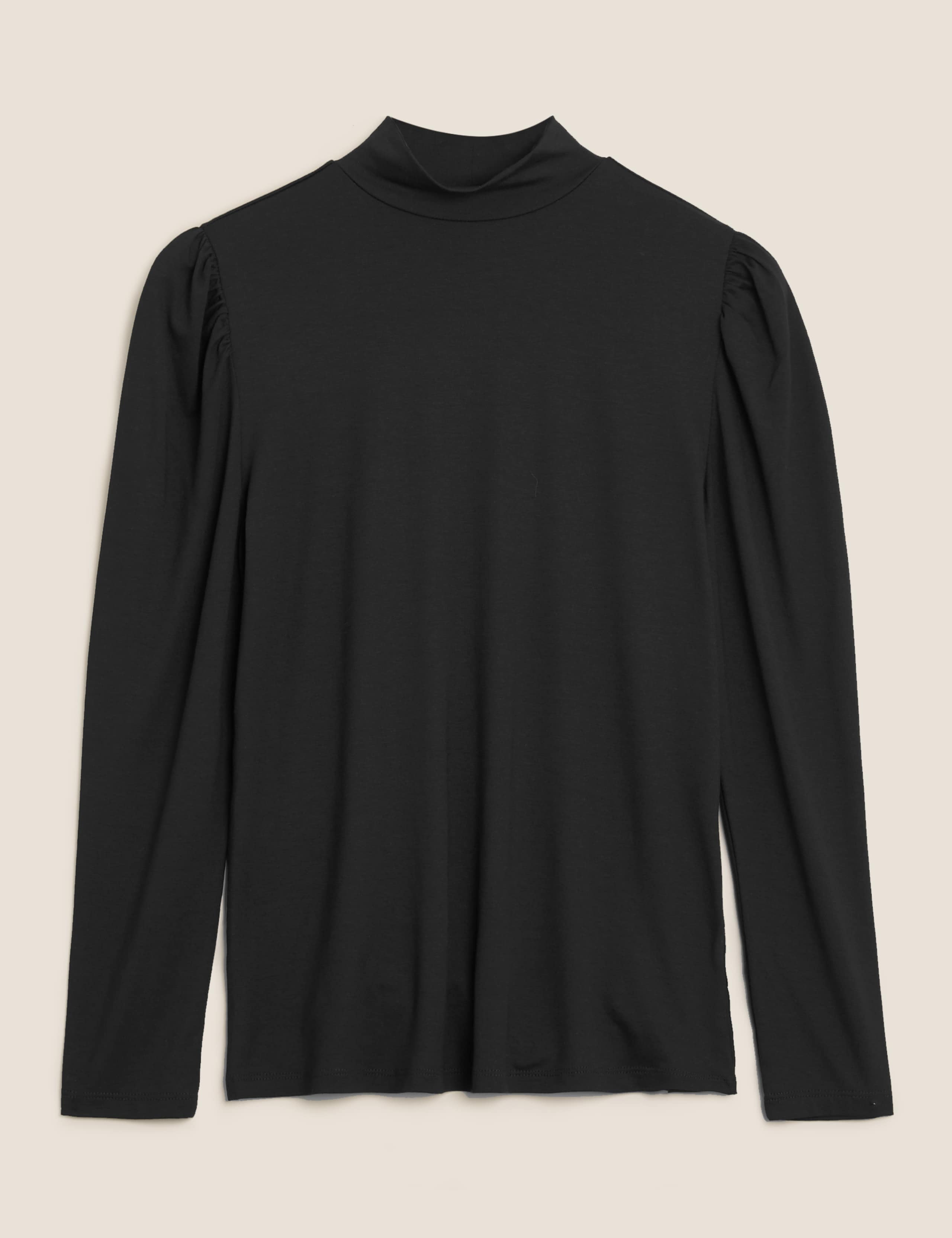 Funnel Neck Fitted Long Sleeve Top 2 of 5